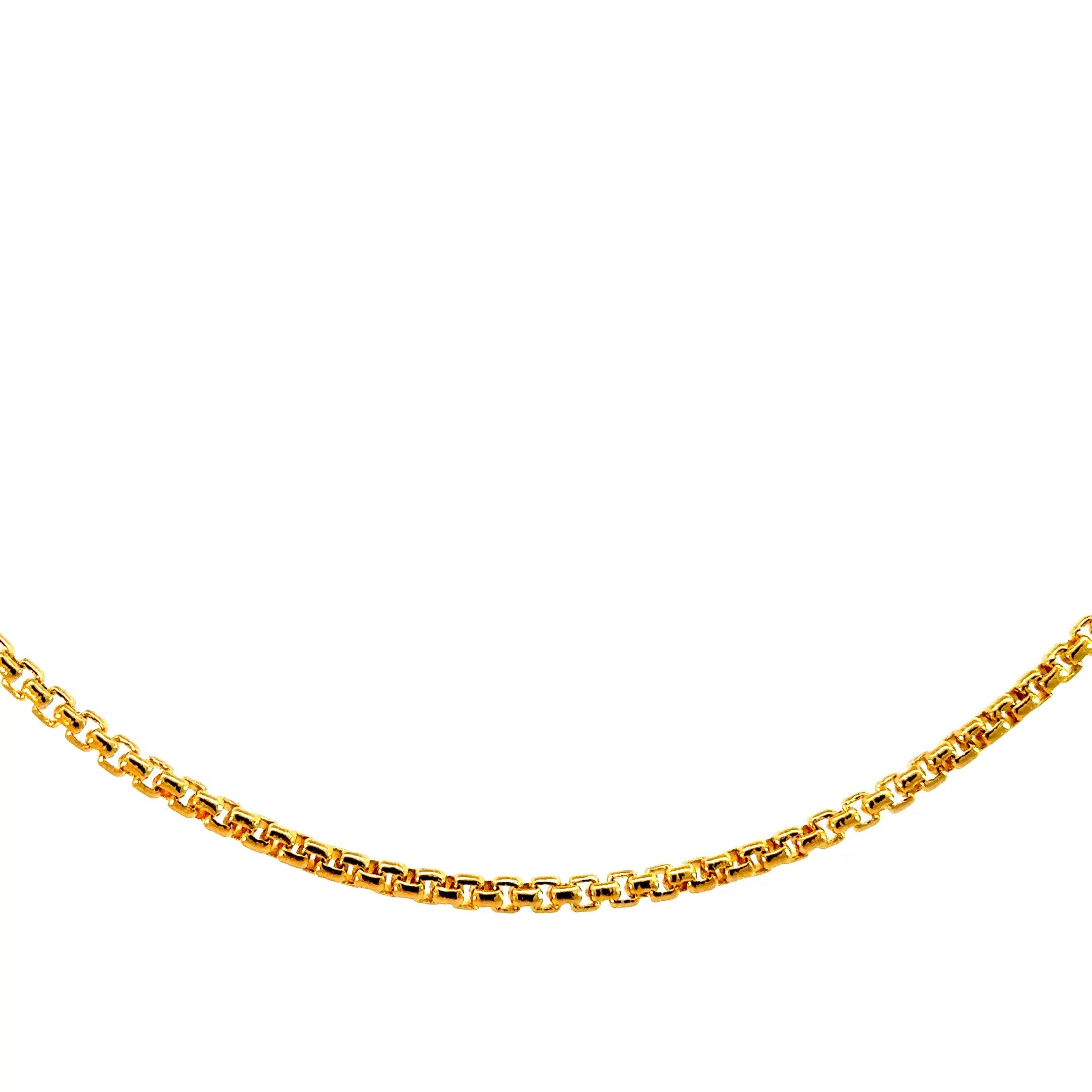 10k Gold - 2.5mm Round Box Chain