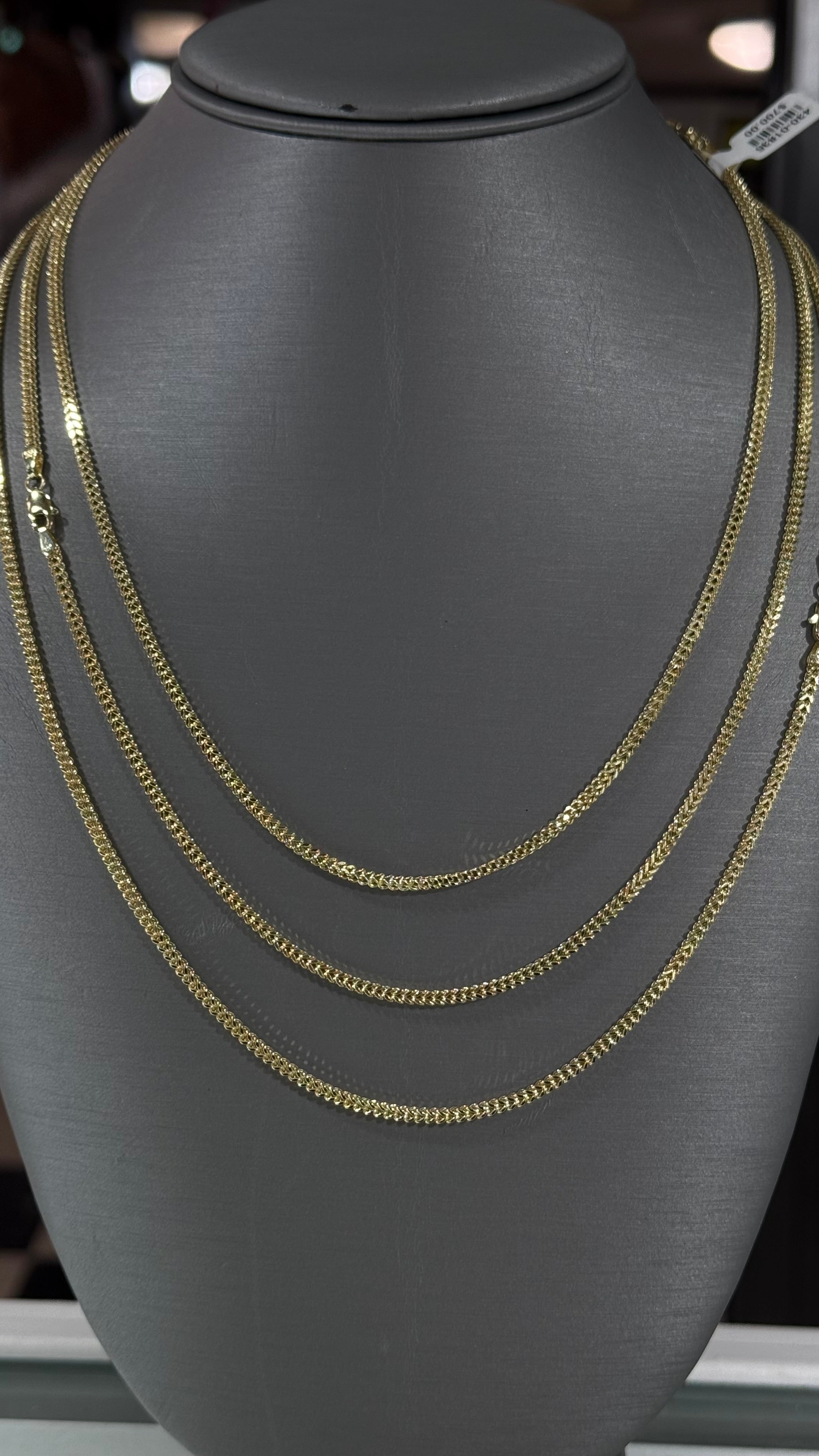 10k Gold - 2.2mm Franco Chain