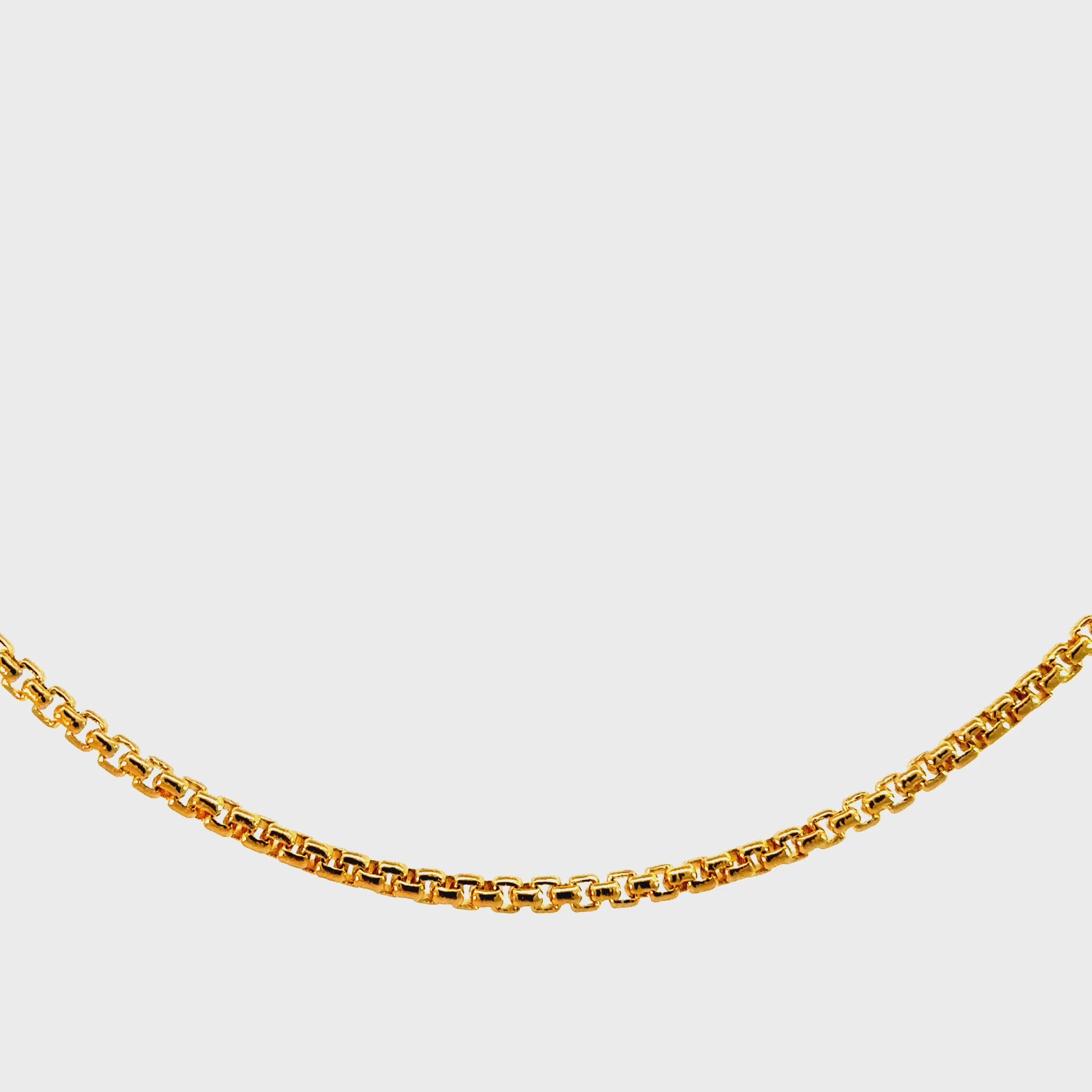 10k Gold - 2.5mm Round Box Chain