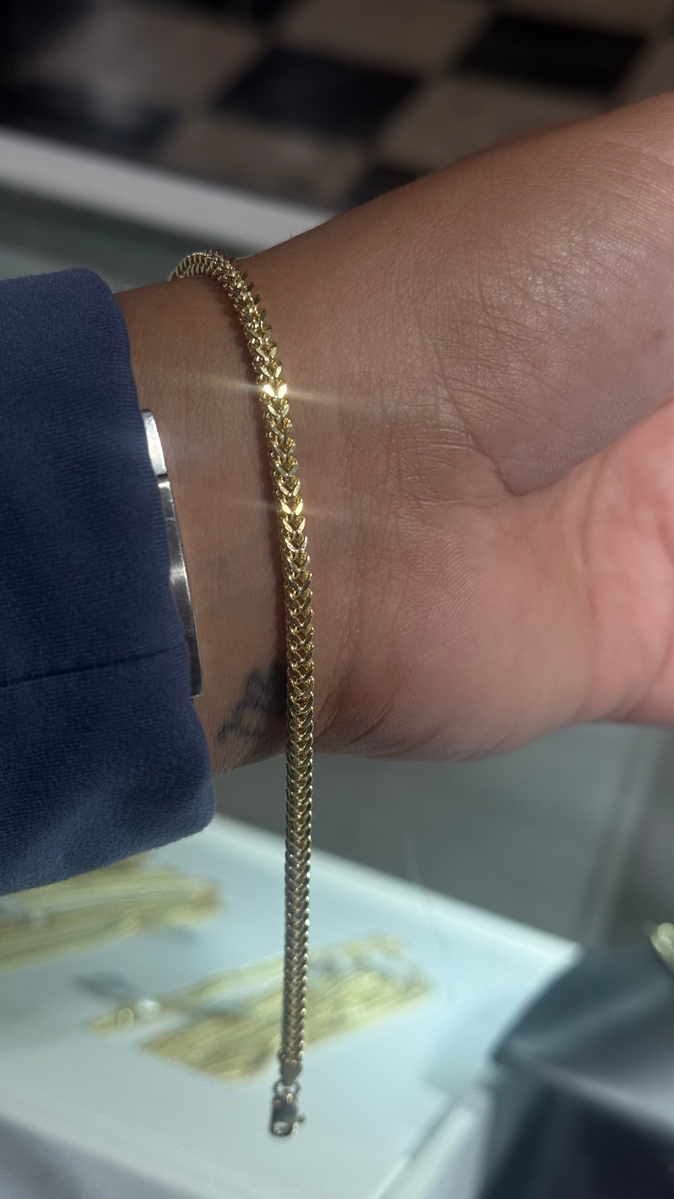 10k Gold - 3mm Franco Bracelet