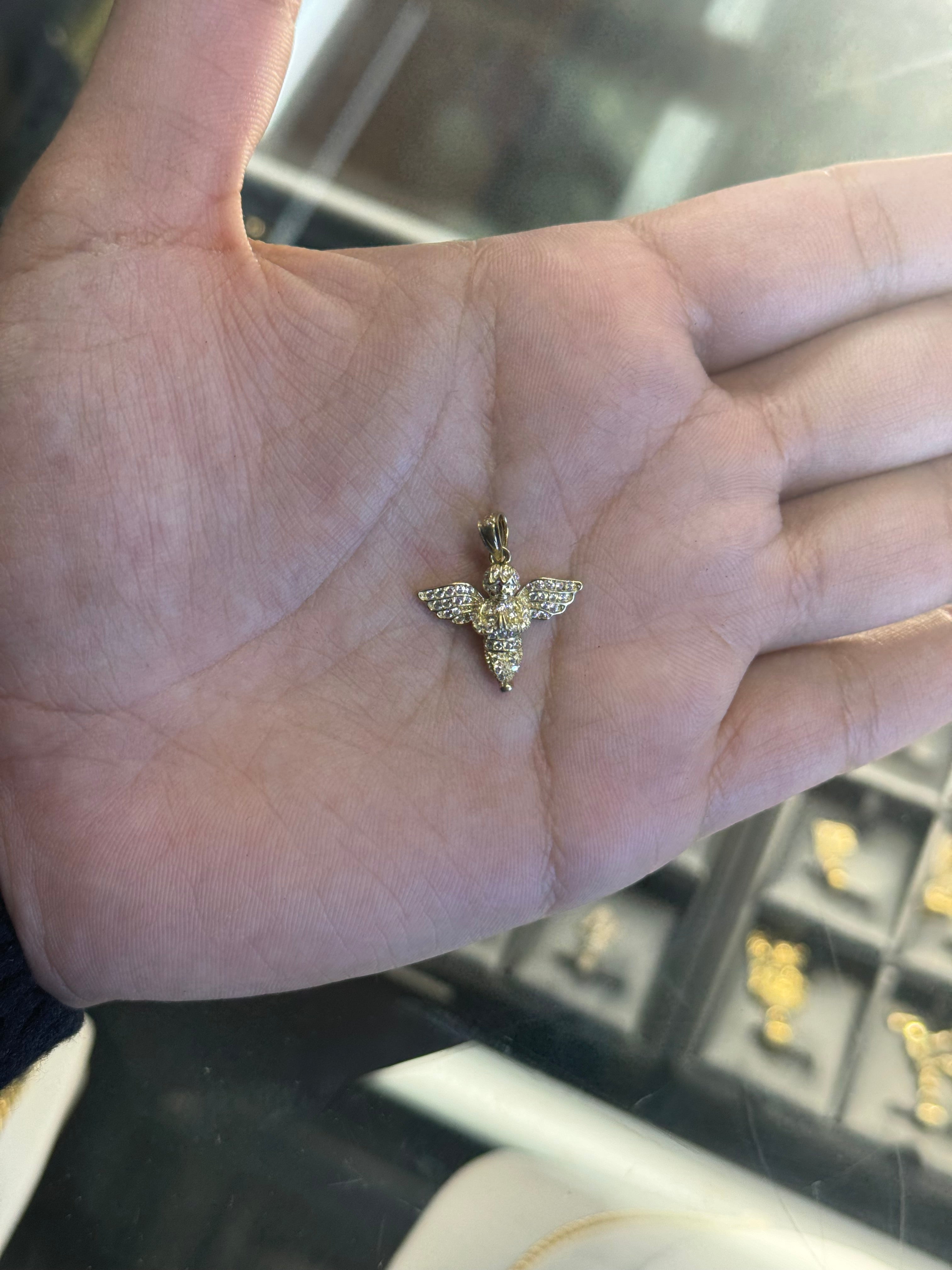 10k Gold - Angel Pendant