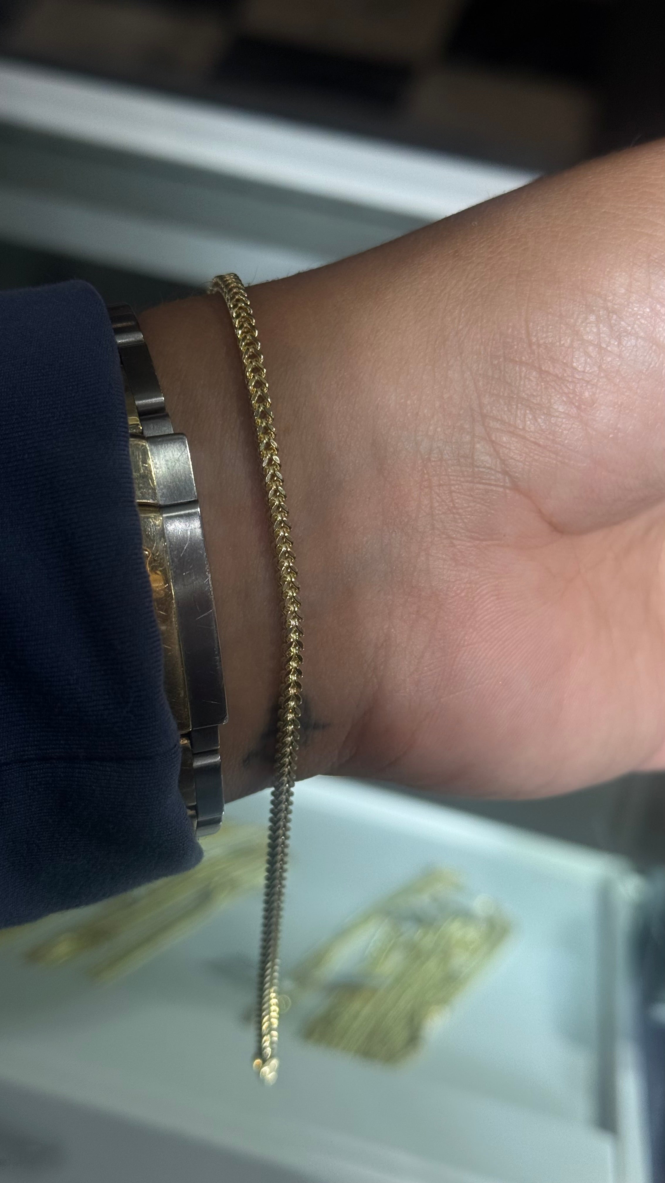 10k Gold - 2.2mm Franco Bracelet
