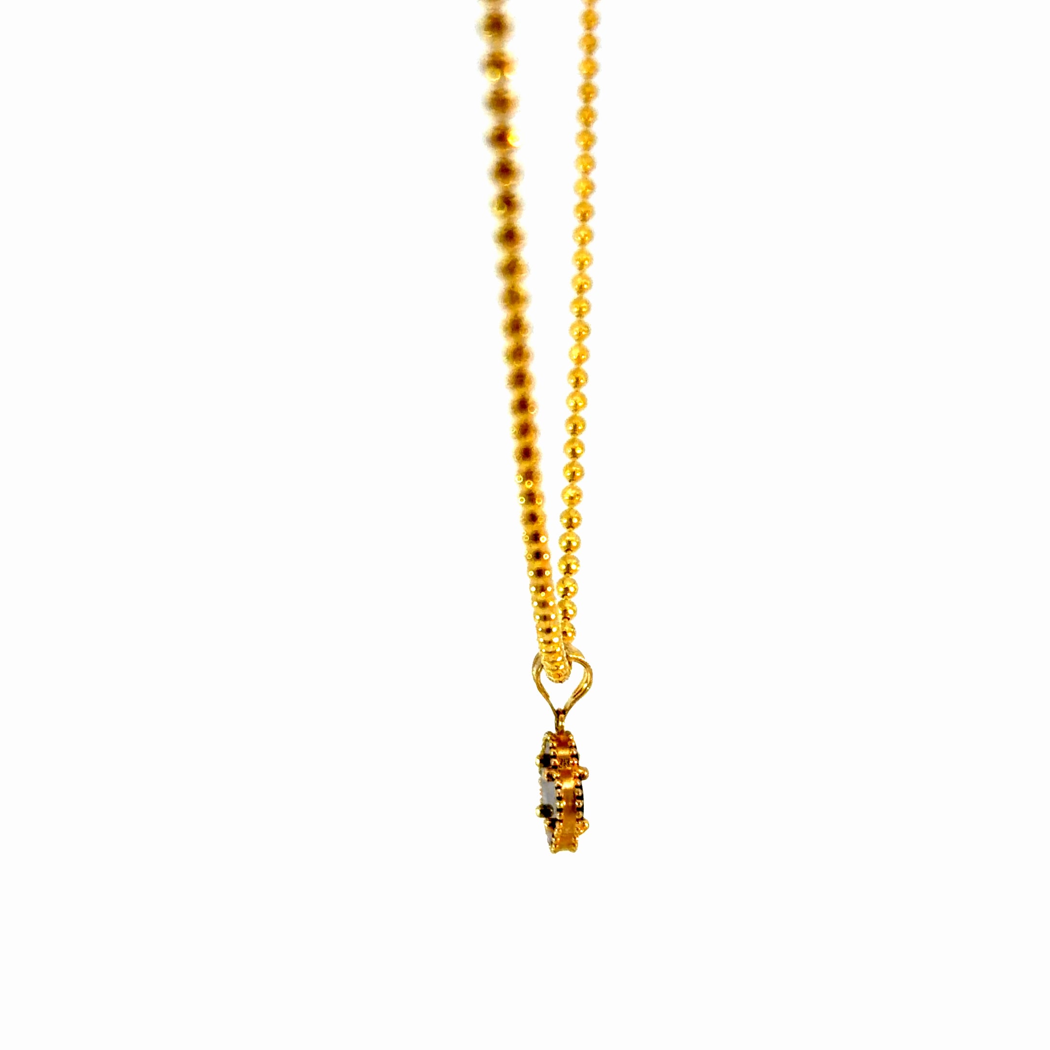 14k Gold Set - 1.8mm Mooncut Chain + Pendant