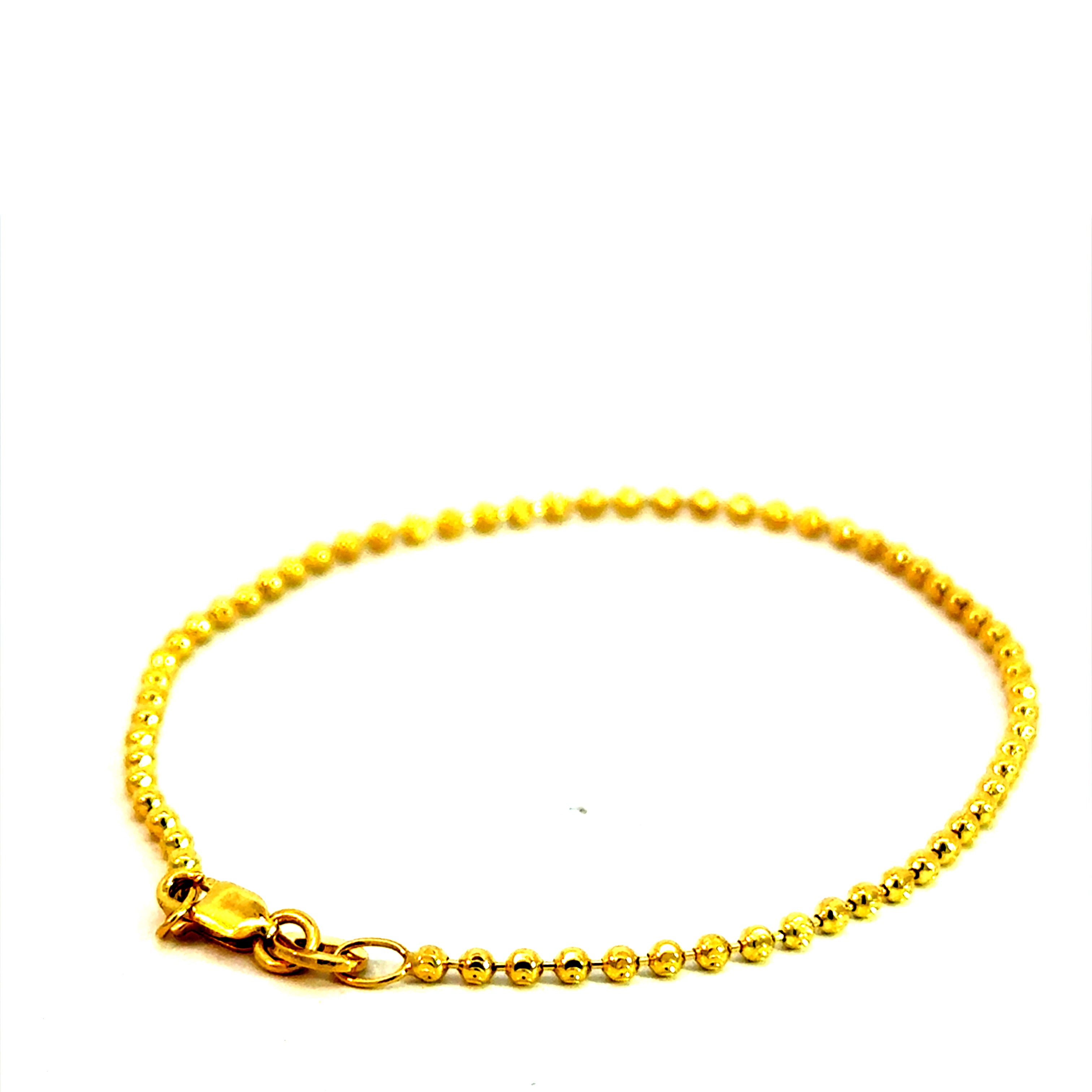 14k Solid Gold - 1.8mm Solid Mooncut Bracelet