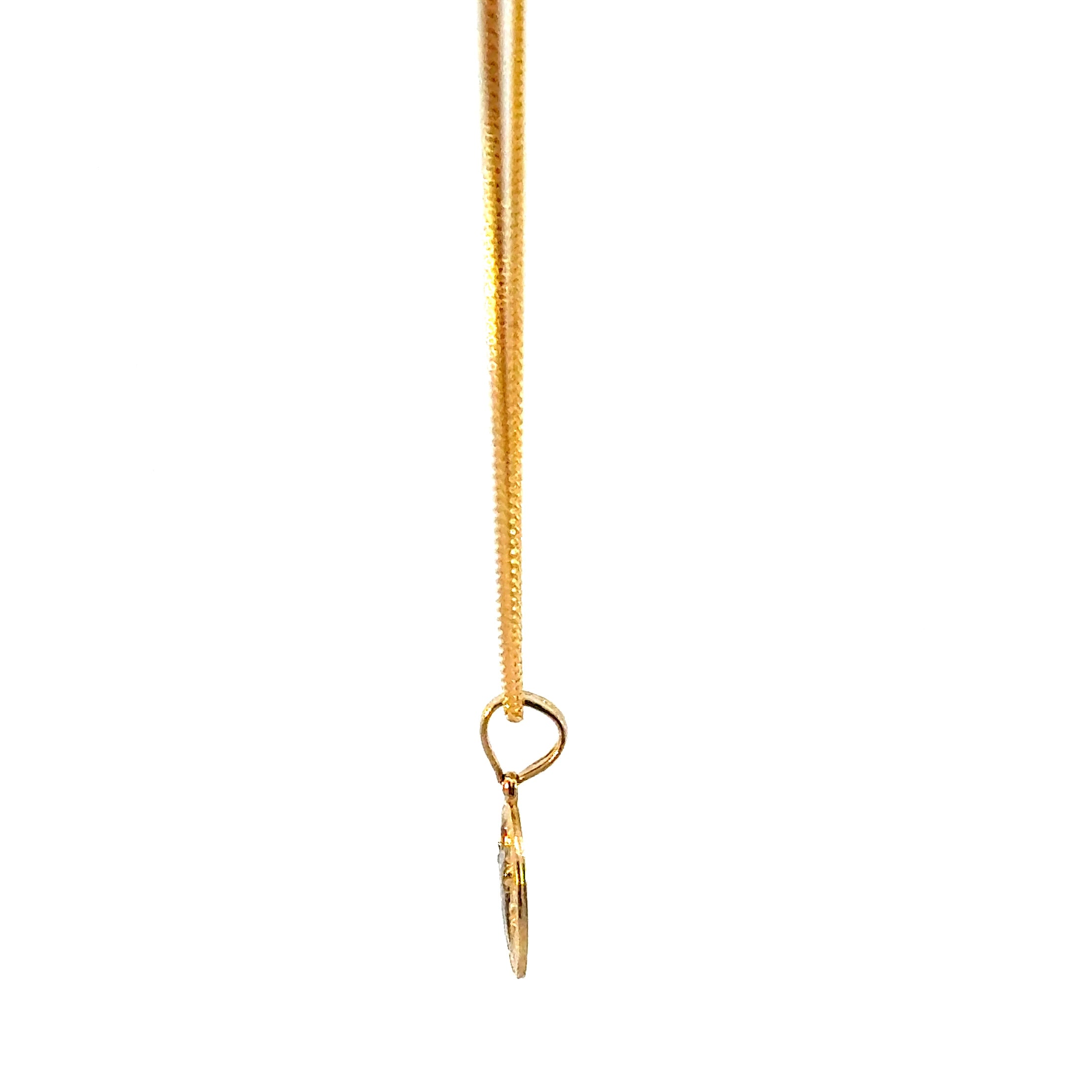 10k Gold Set - 1mm Solid Franco Chain + Pendant