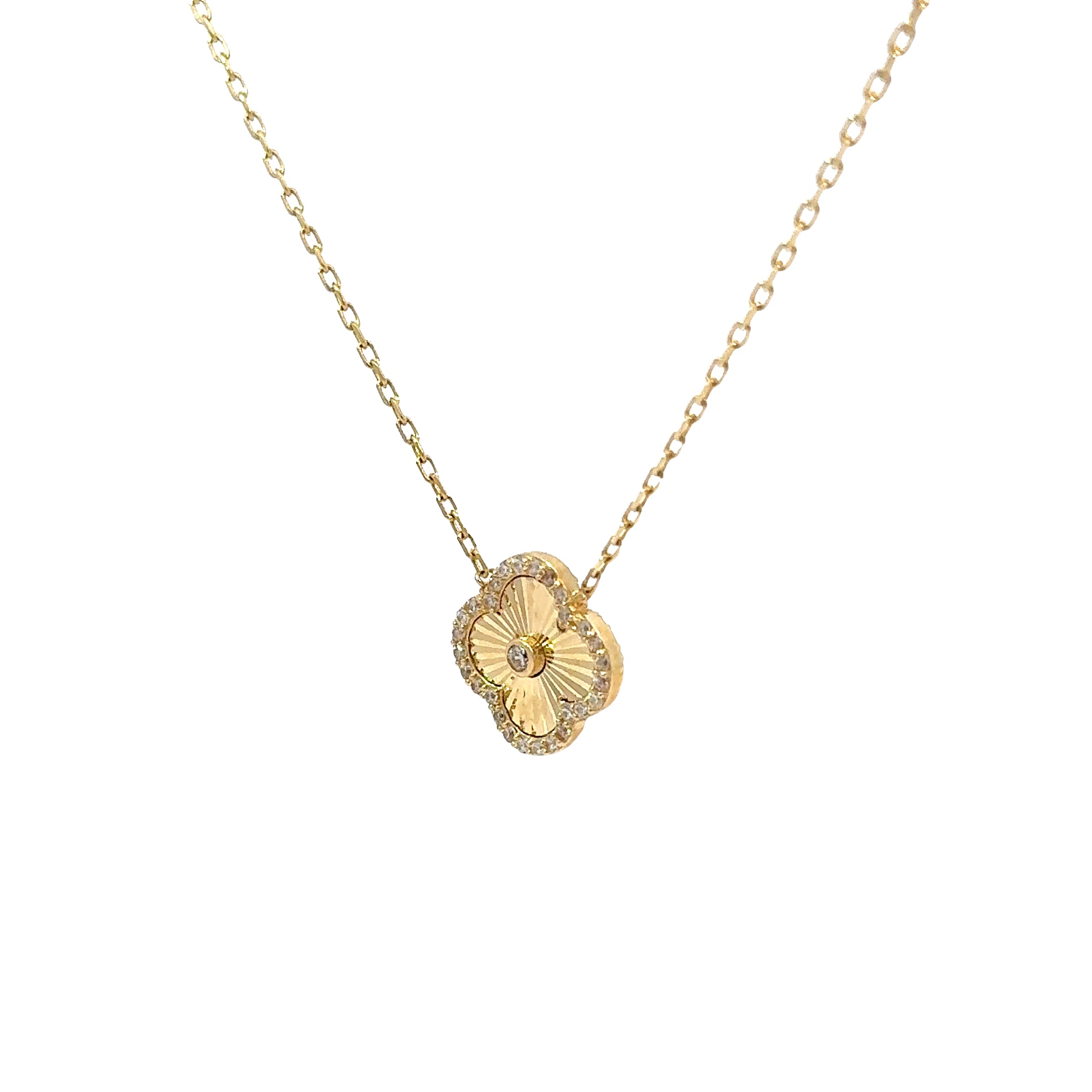 14k Gold - Single Clover Necklace