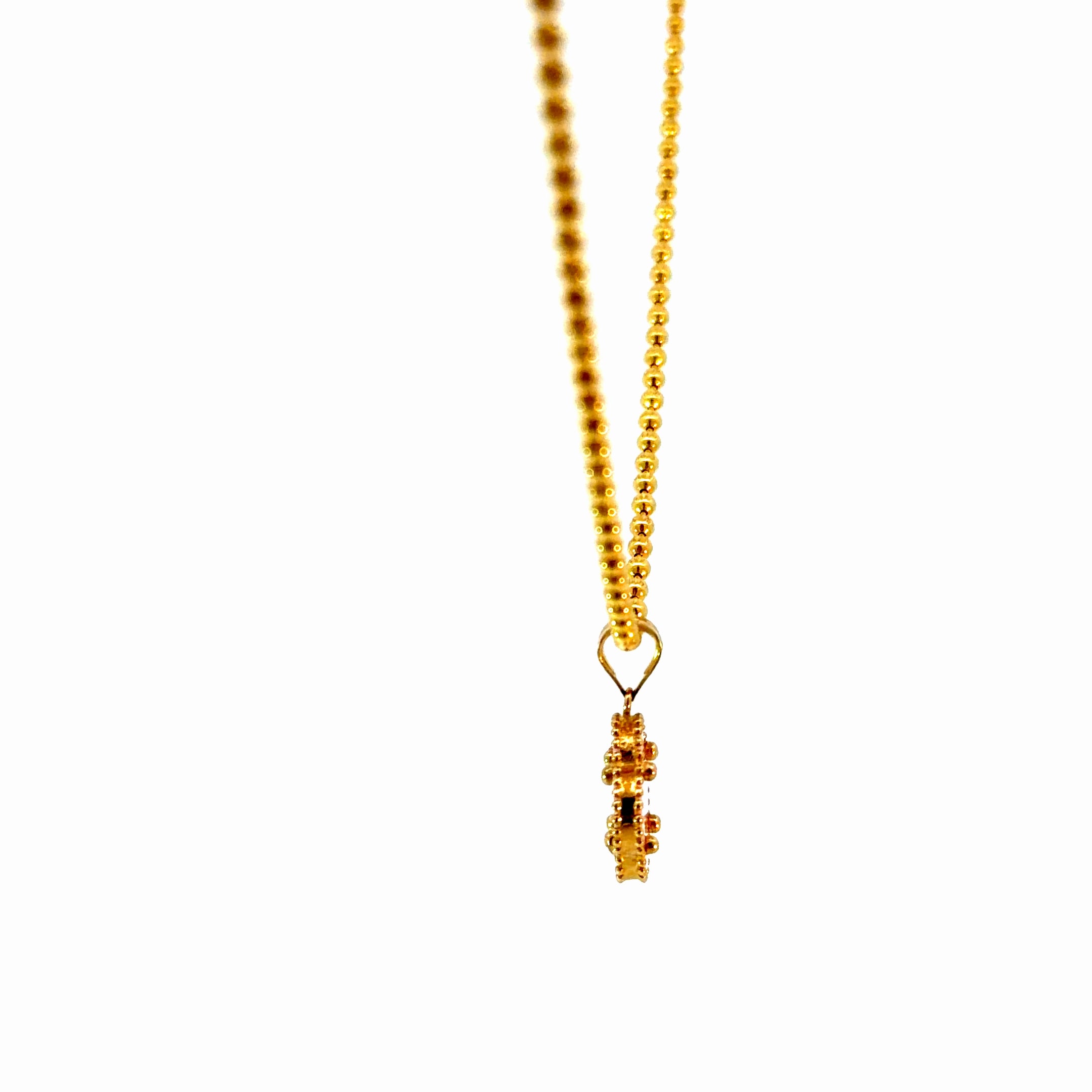 14k Gold Set - 1.8mm Mooncut Chain + Pendant