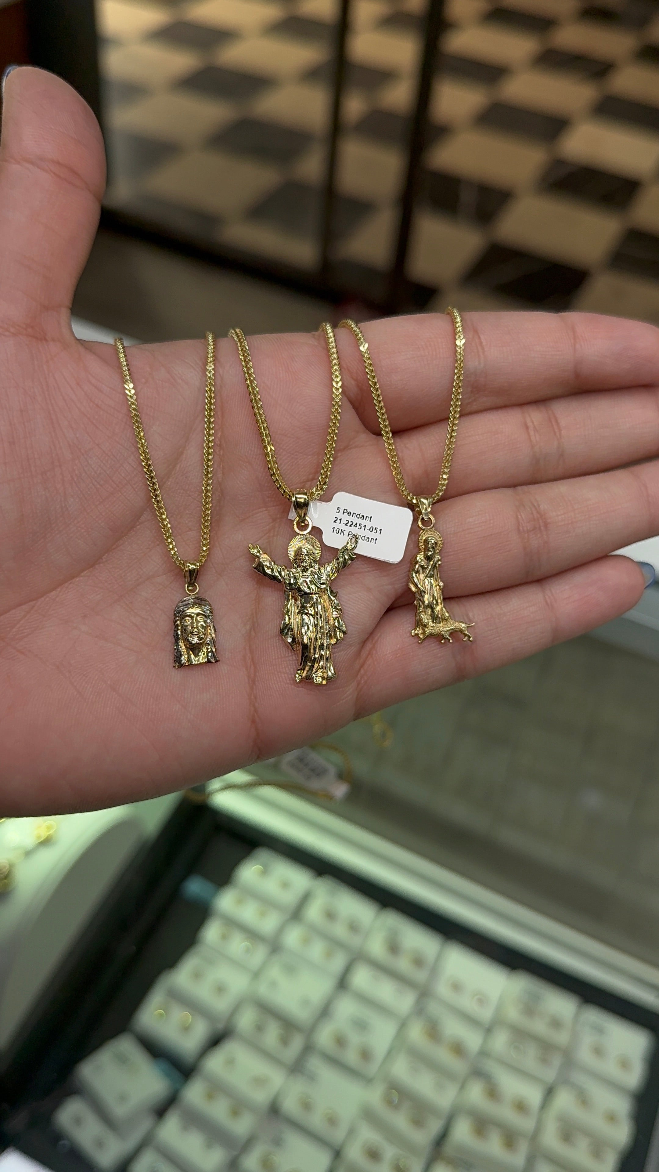 10k Gold Set - 1.5mm Franco Chain + Pendant
