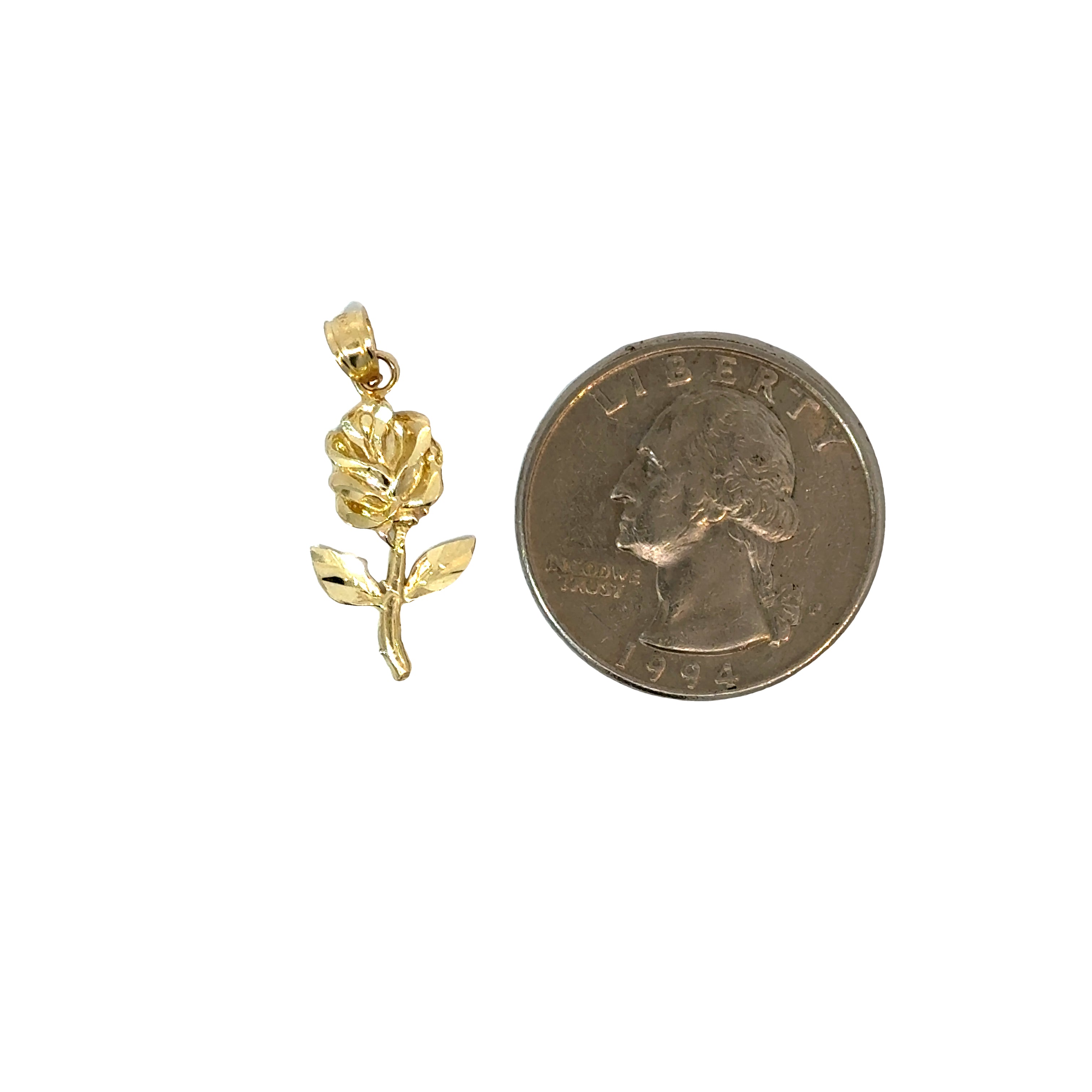 10k Gold - Rose Pendant