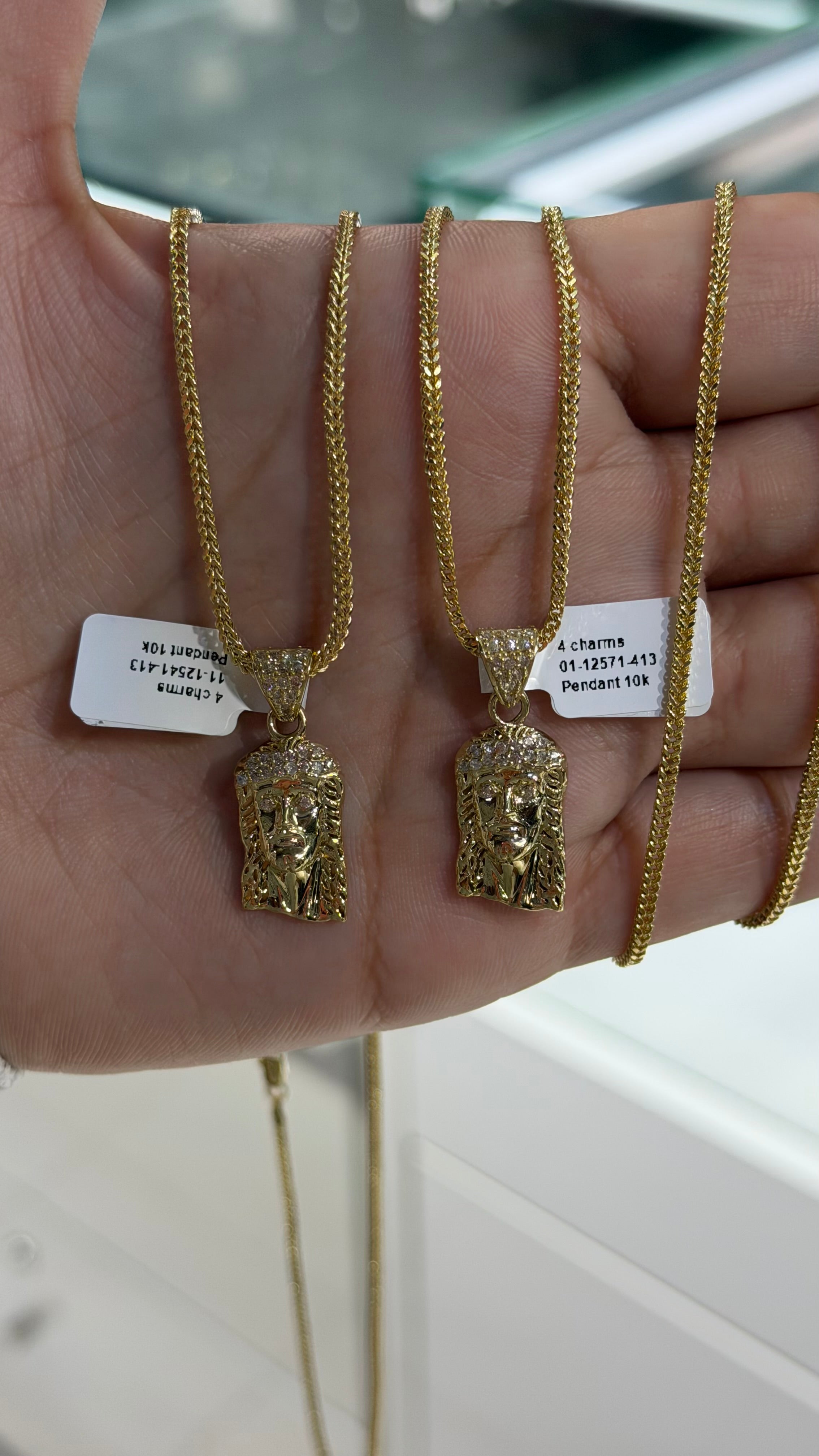 10k Gold Set - 1.8mm Franco Chain + Pendant