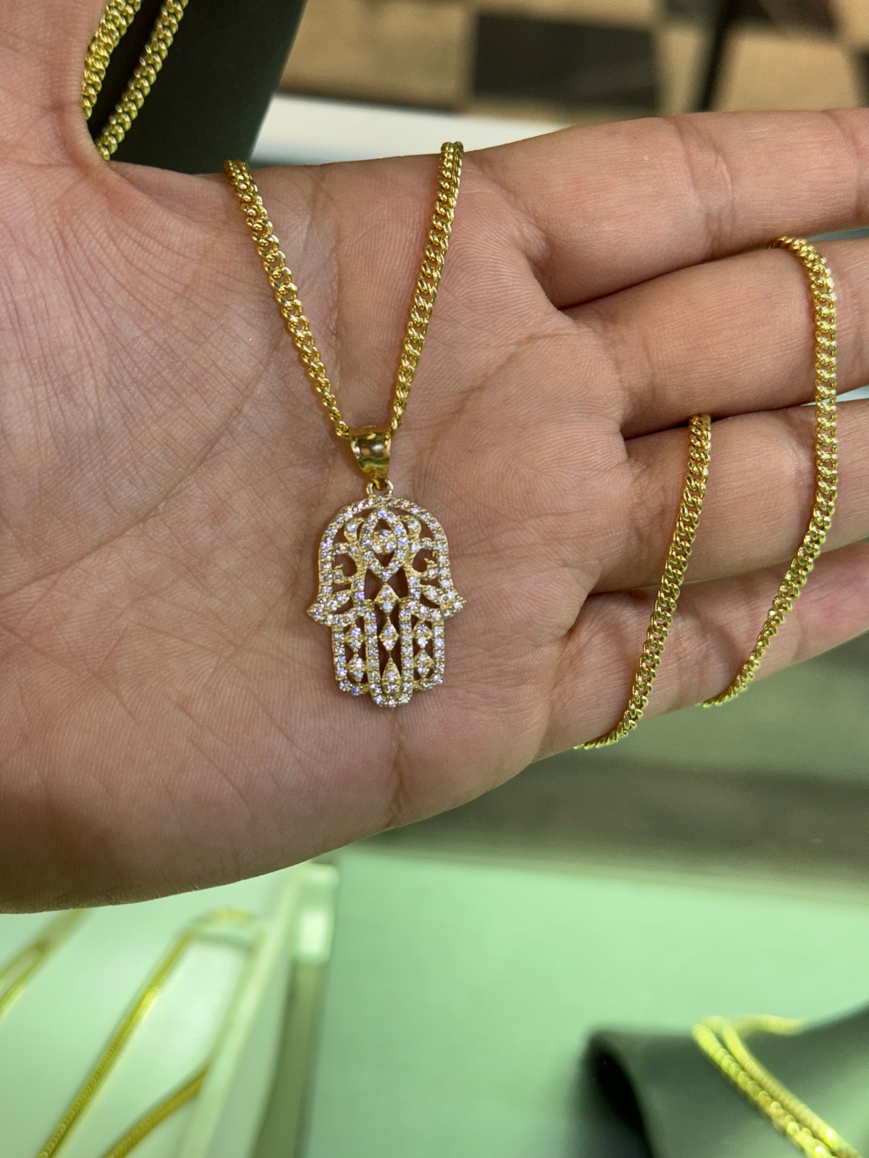 10k Gold Set - 3mm Cuban Chain + Pendant