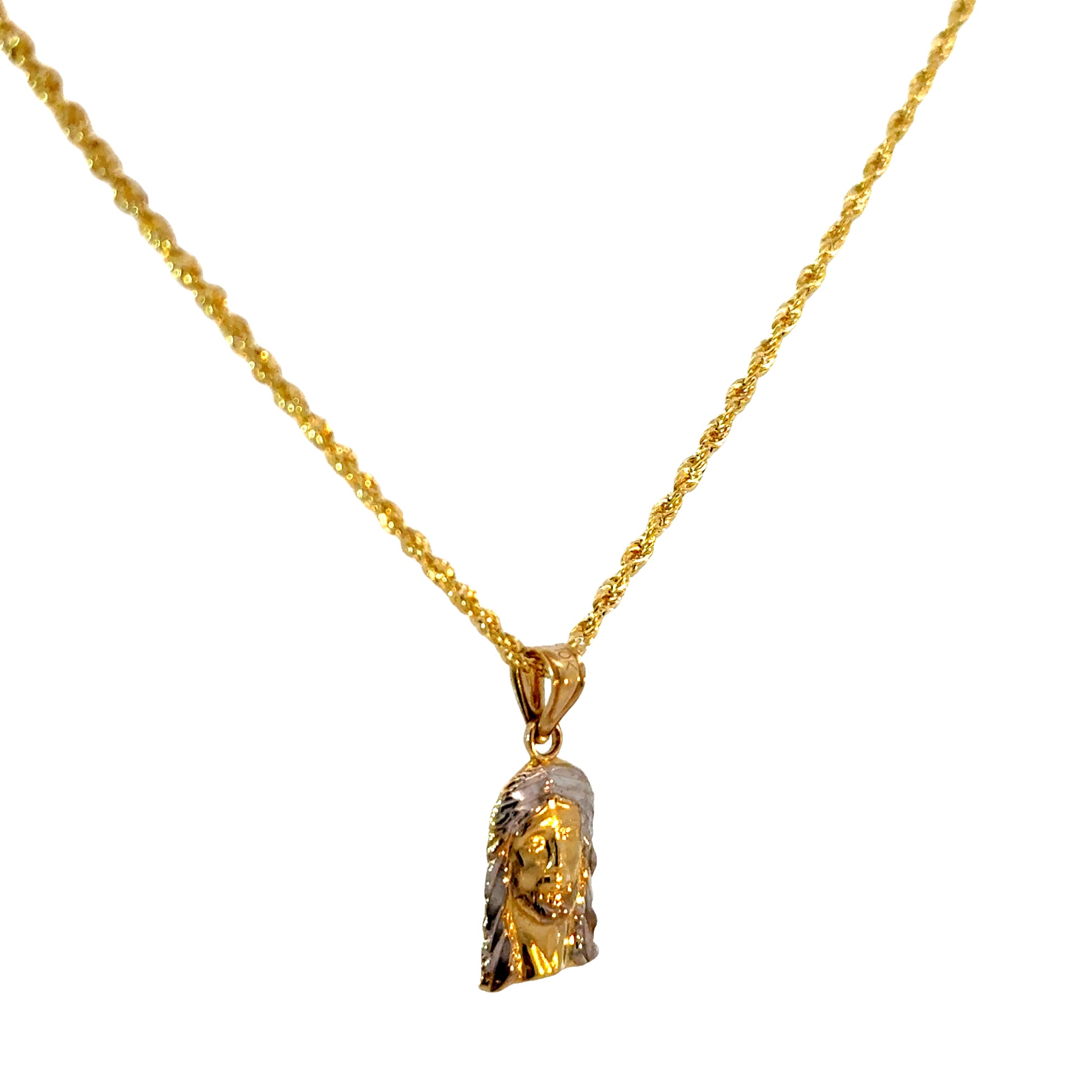 10k Gold Set - Jesus + Rope Chain