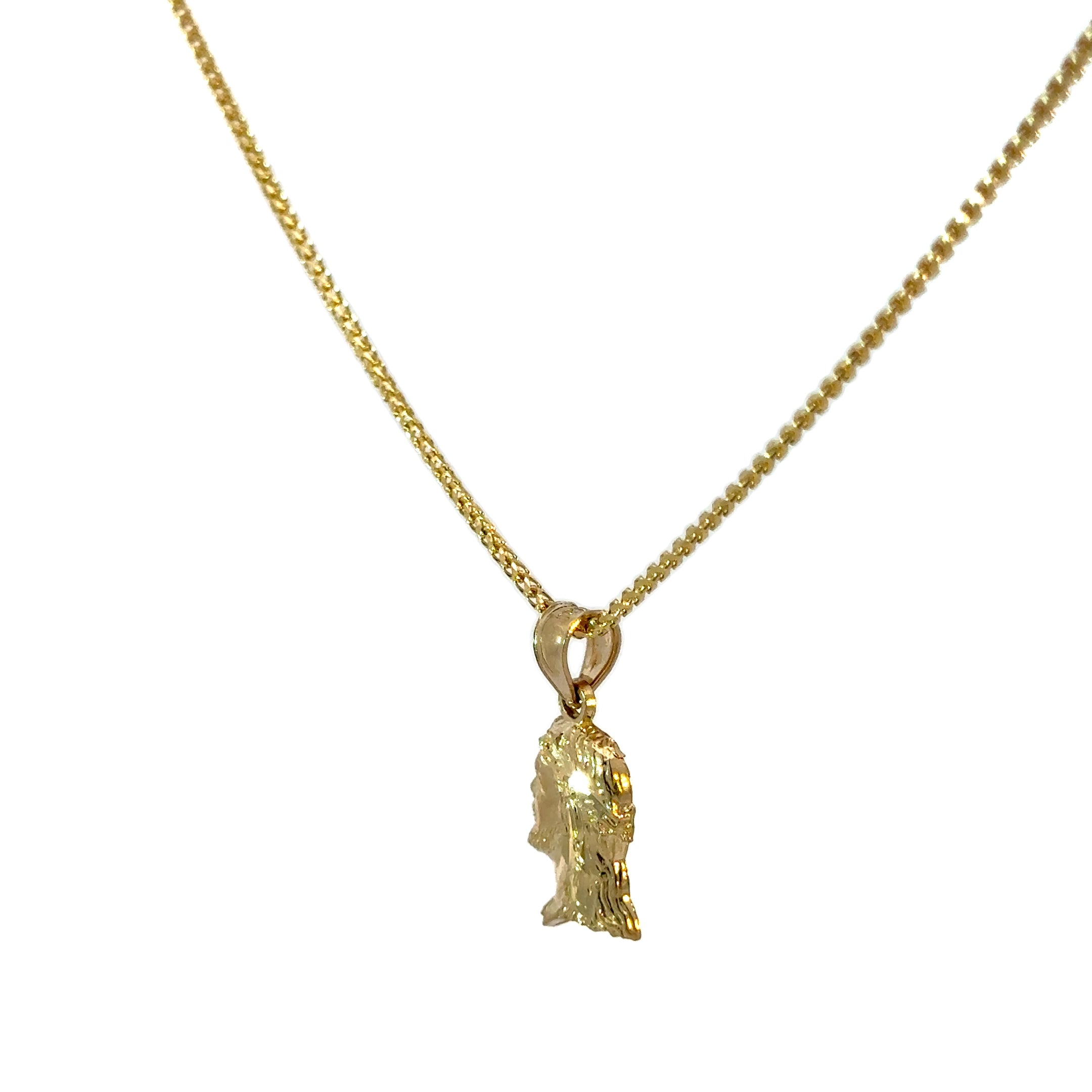 10k Gold Set -  1.3mm Solid Franco Chain + Pendant