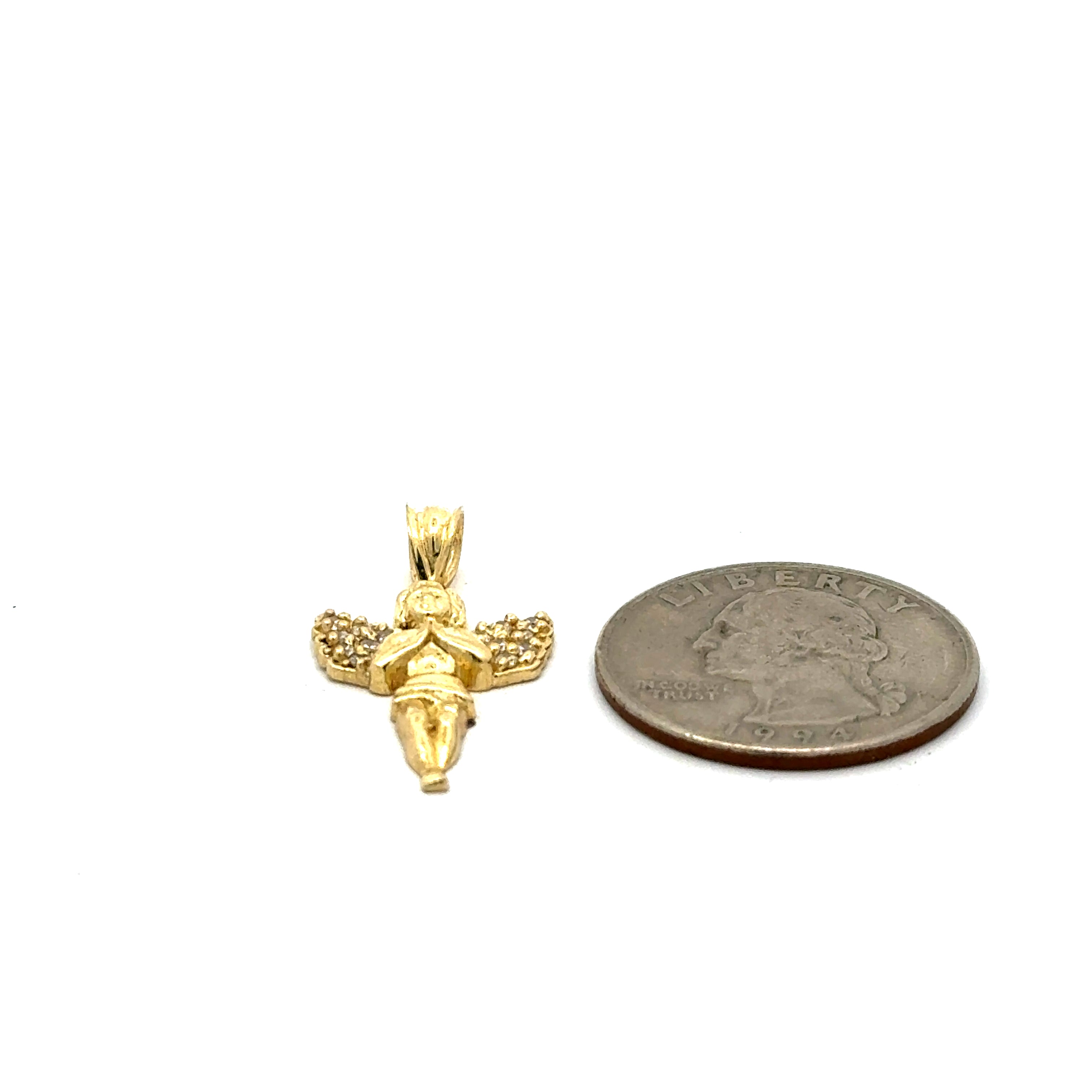 10k Gold - Angel Pendant