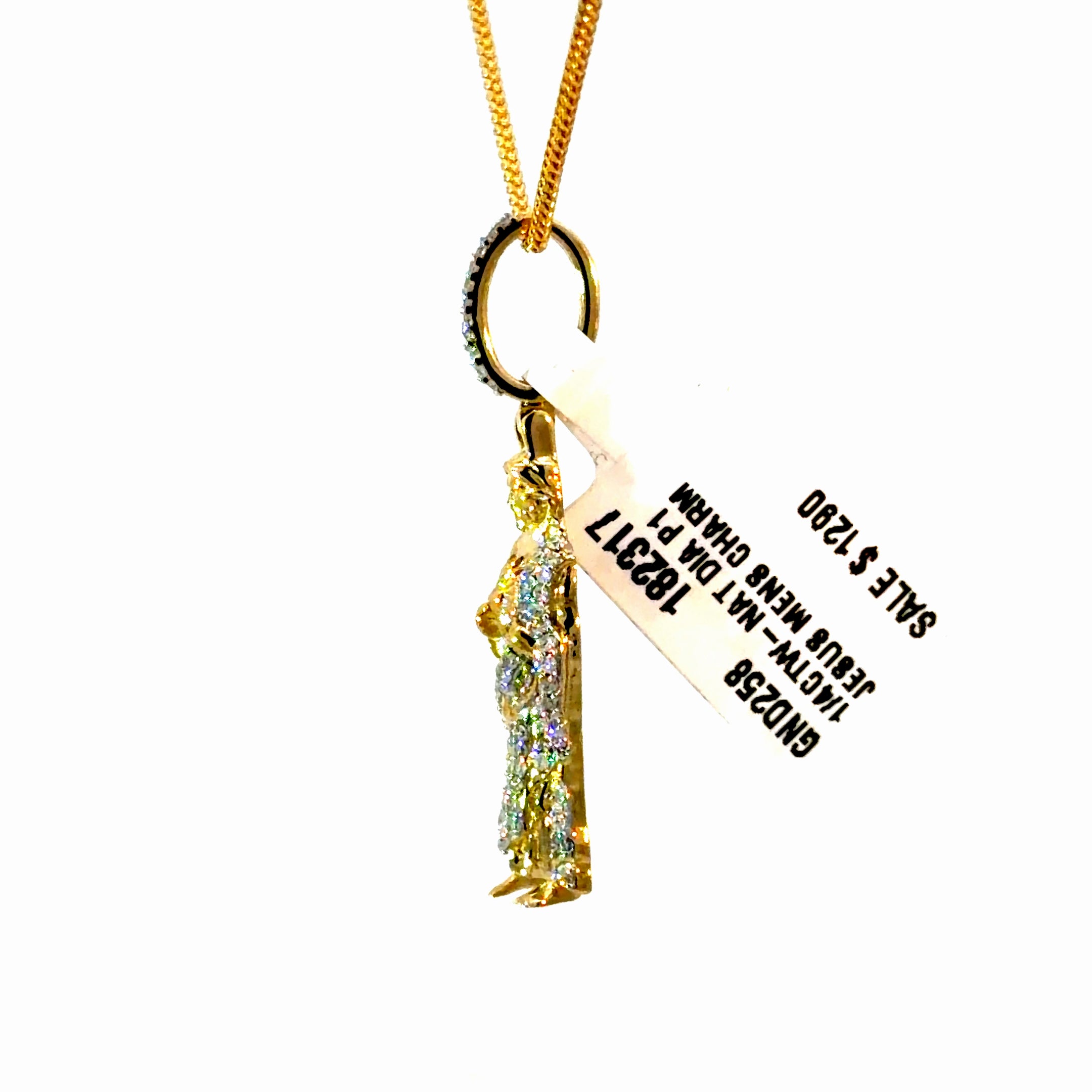 10k Gold & Diamonds - Jesus Pendant ONLY