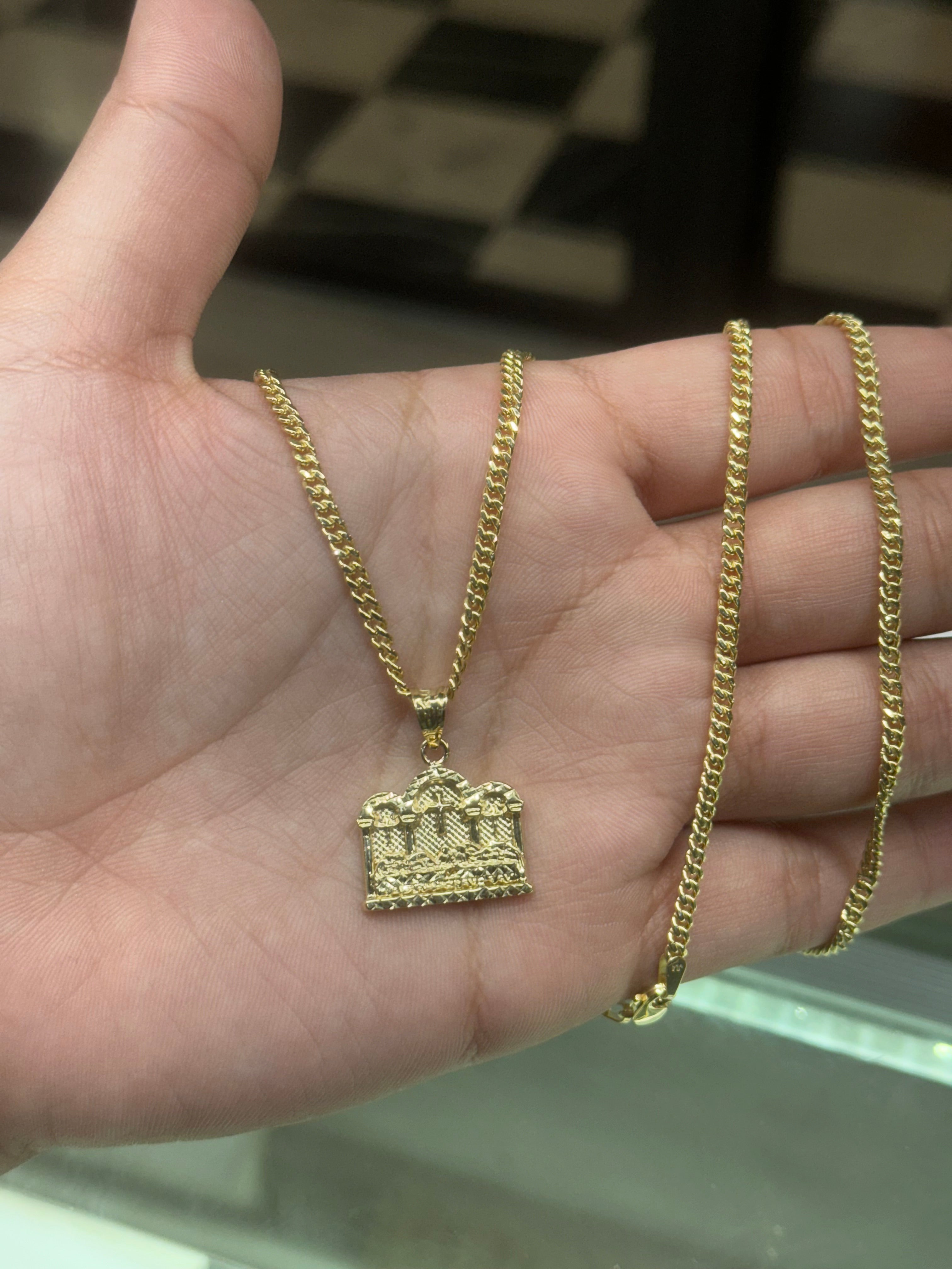 10k Gold Set -  3mm Cuban Chain + Pendant