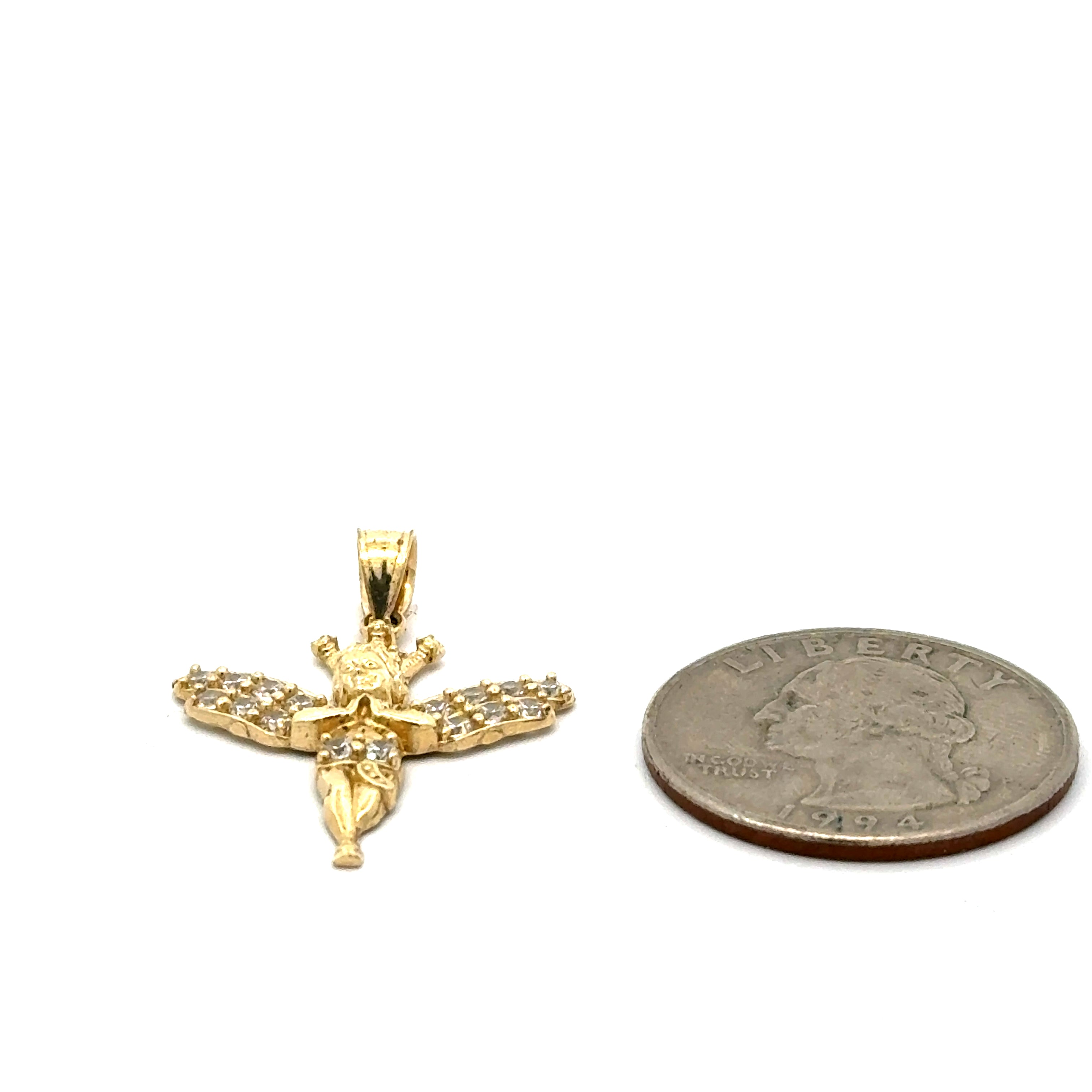 10k Gold - Angel Pendant