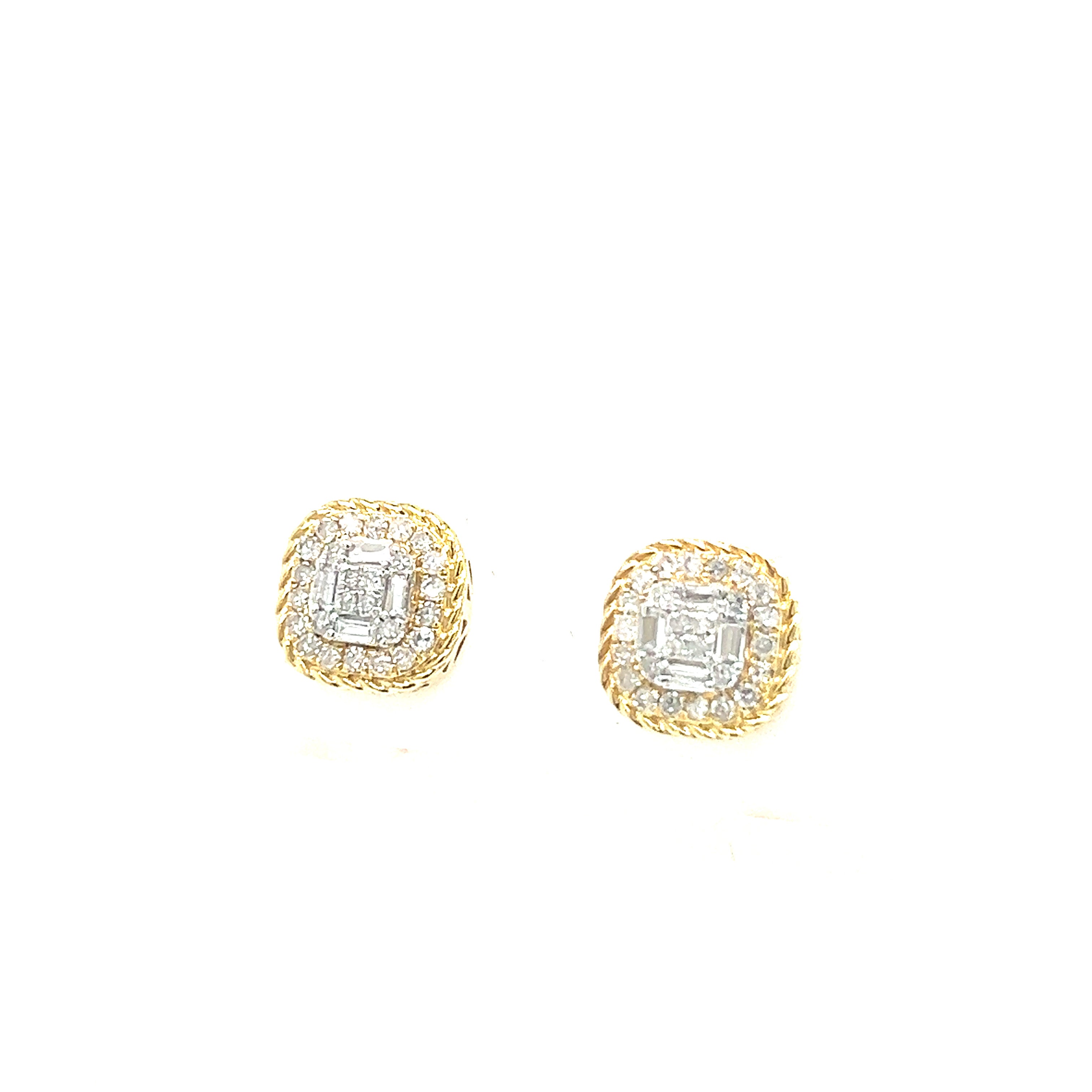 14k Gold- Diamond Earrings