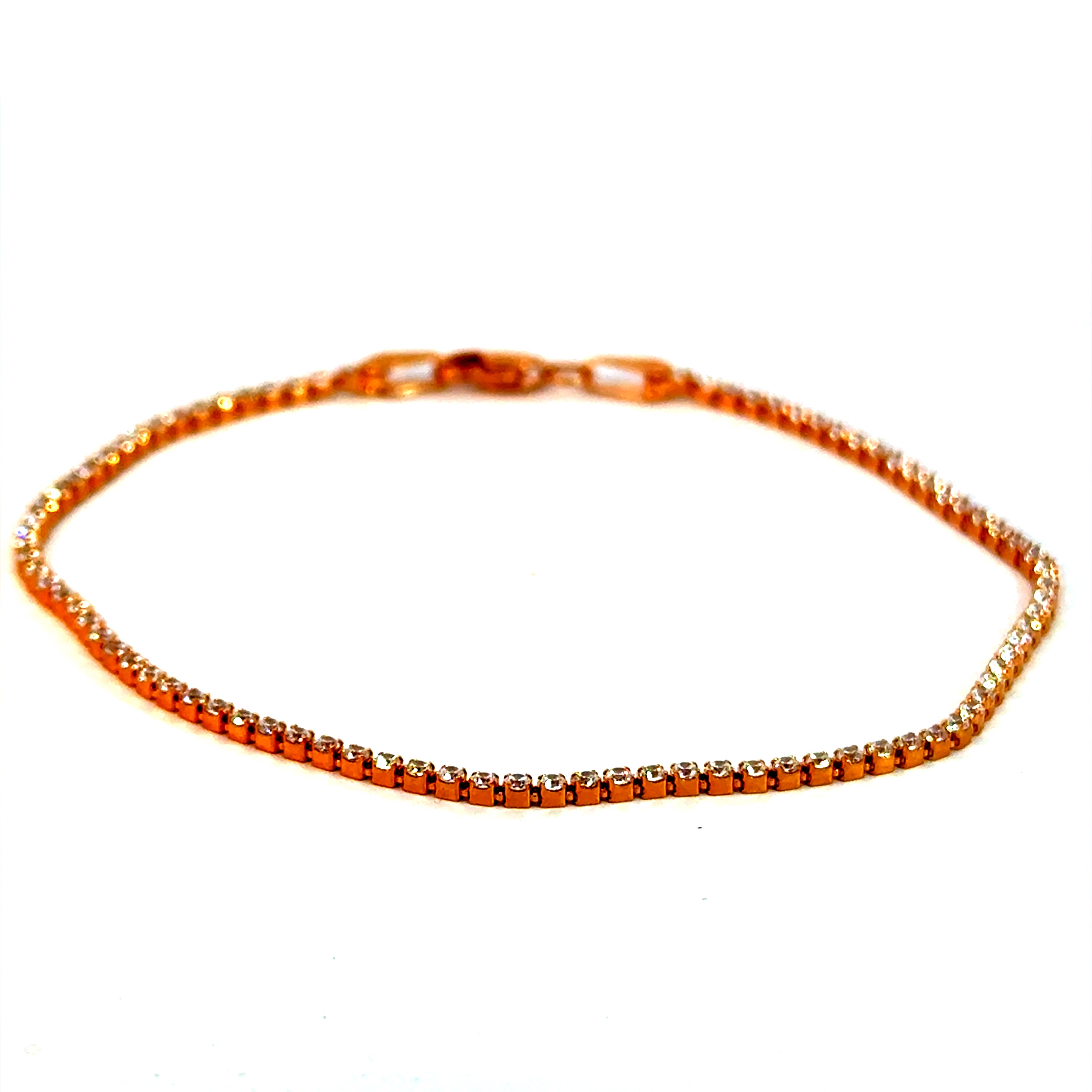 14k Gold - CZ Rose Gold Tennis Bracelet