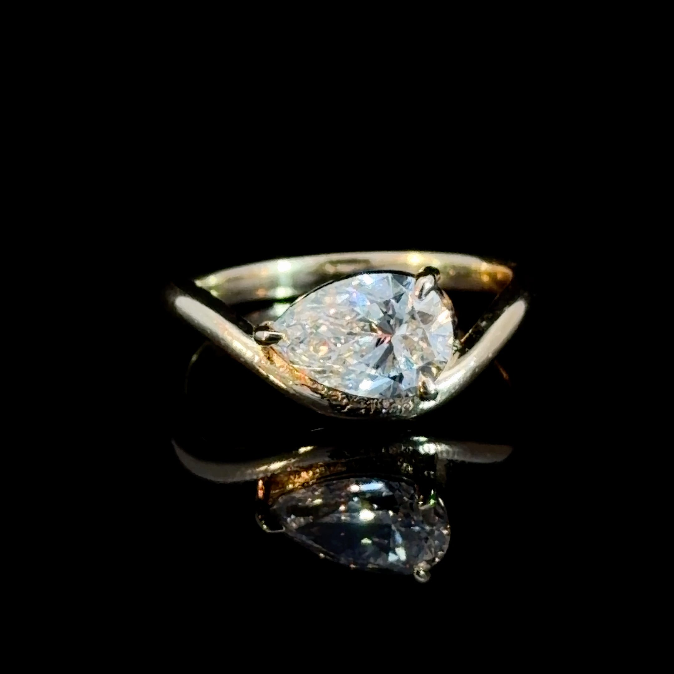 1.18CT Pear Lab Diamond Ring