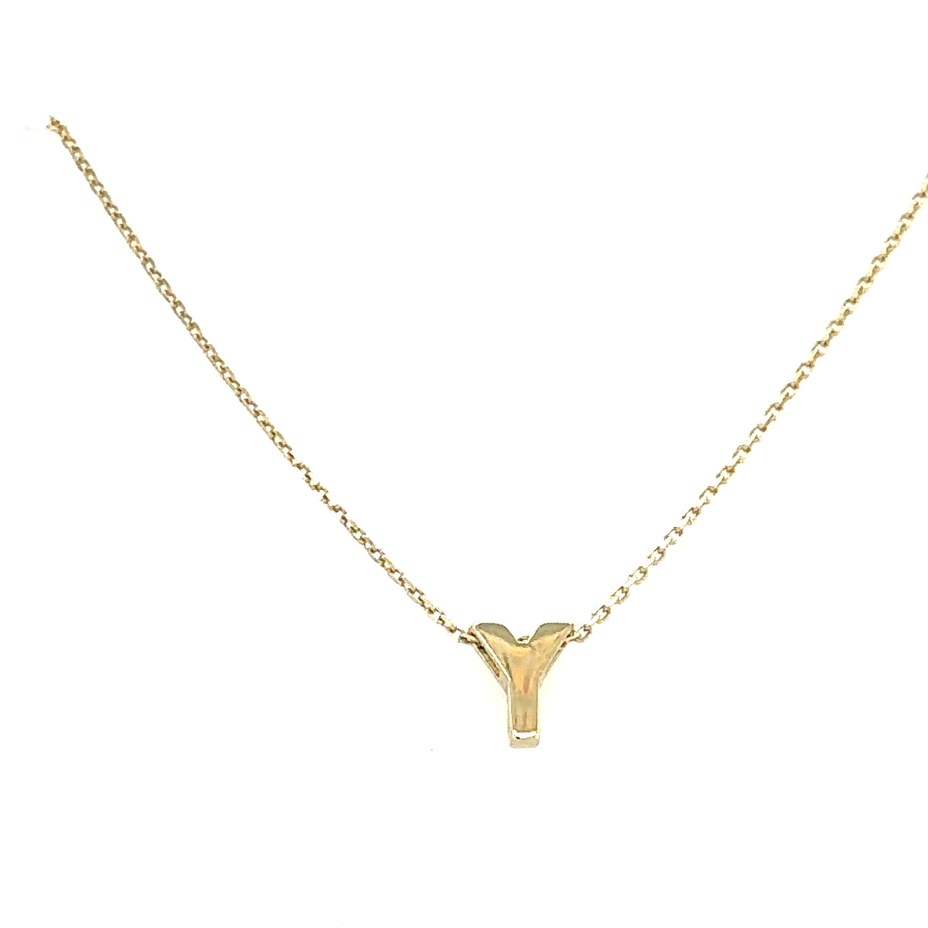 14k Gold - Block Initial Necklace