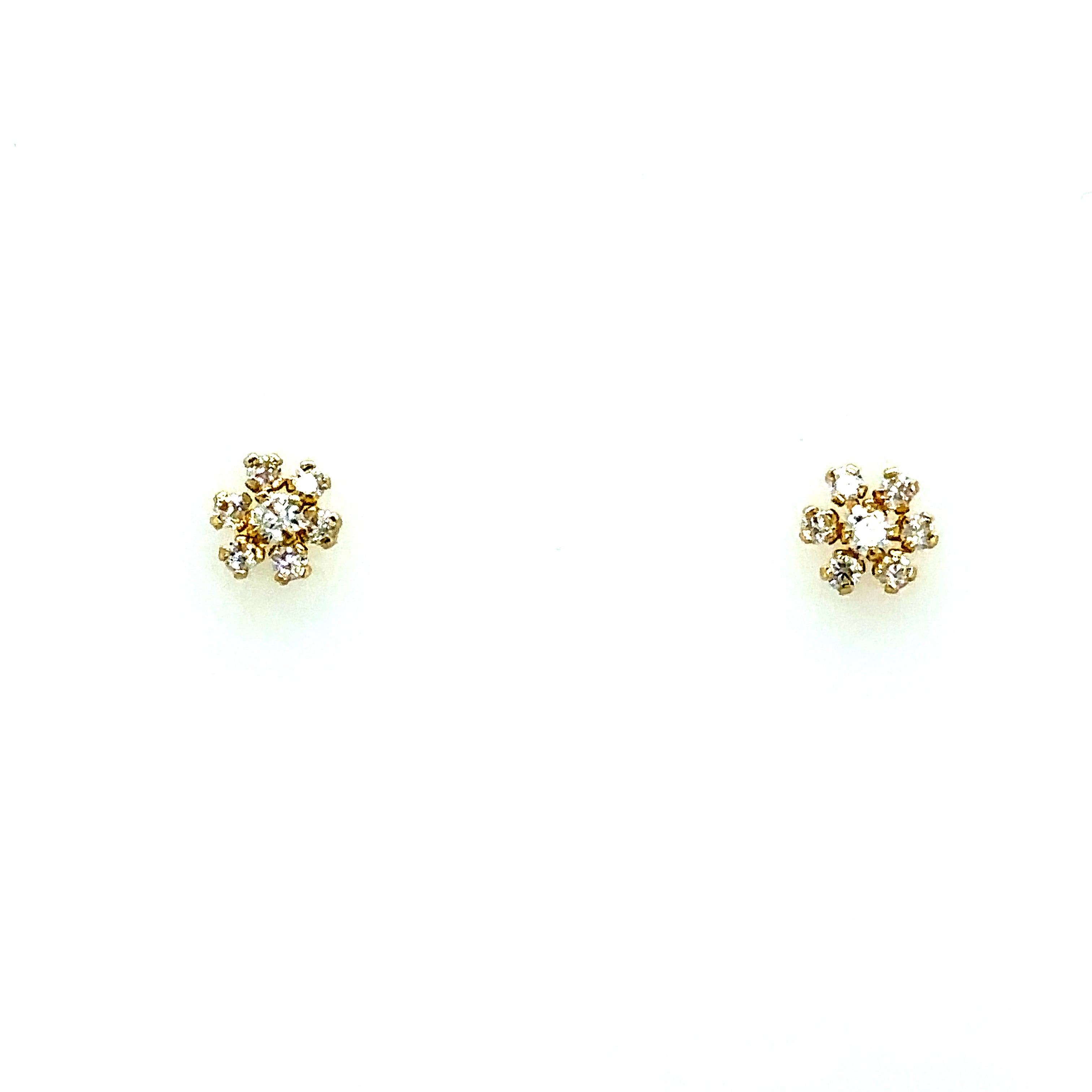 14k Gold - Dainty Flower Studs