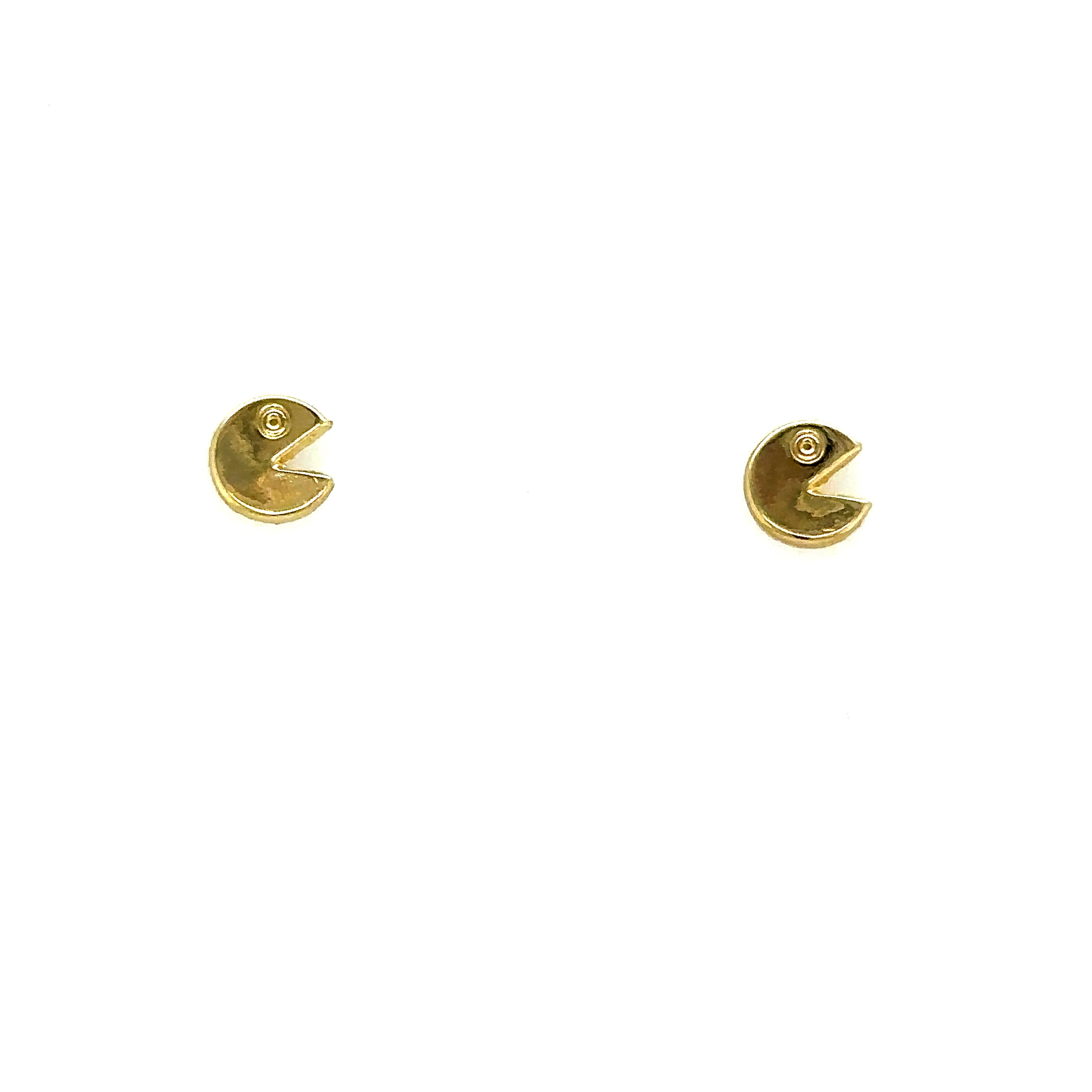 14k Gold - Pacman Studs