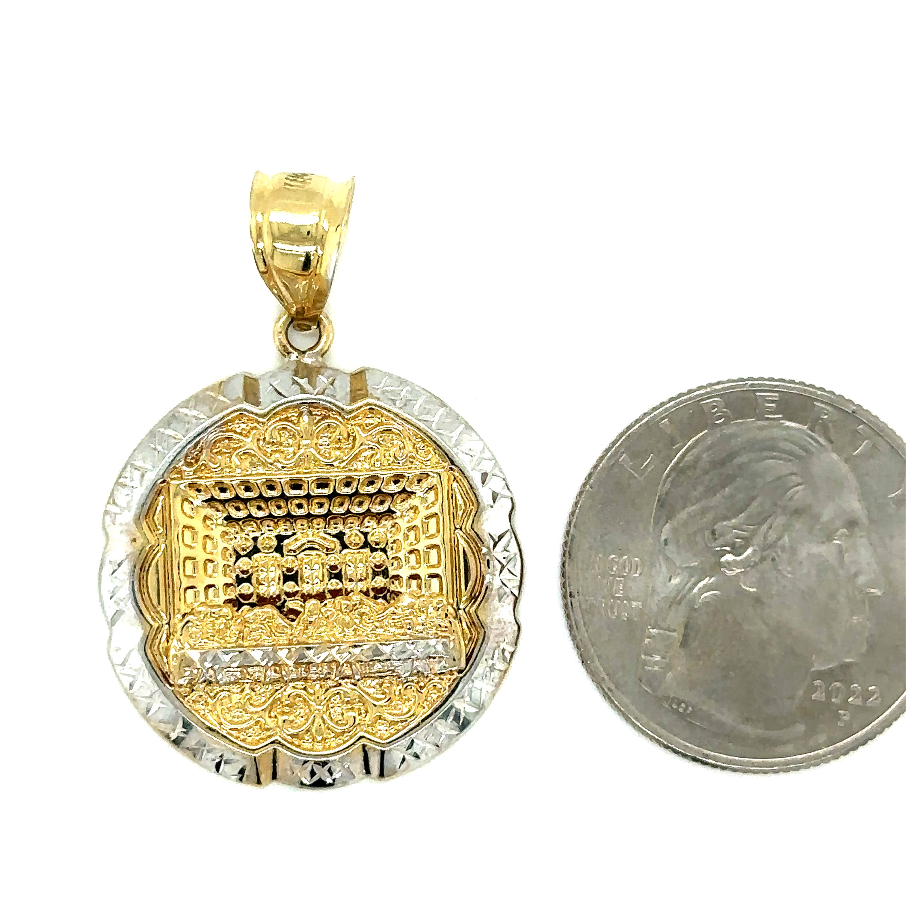 14k Gold - 2-tone Santa Cena