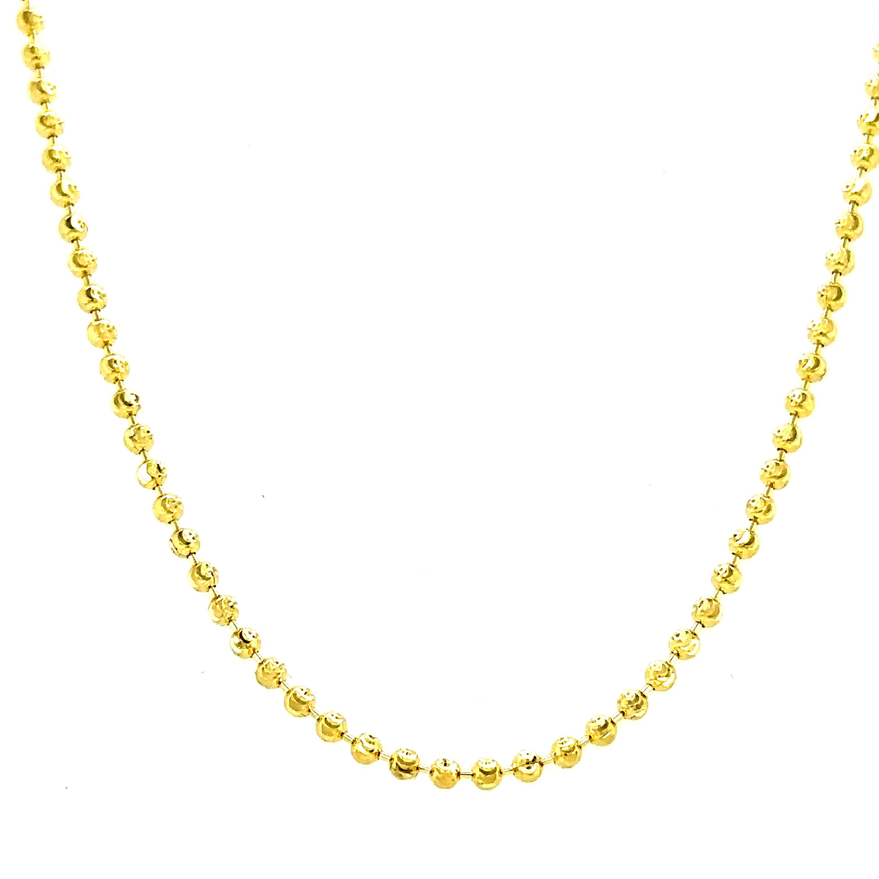 14k Solid Gold - 1.8mm Mooncut Chain