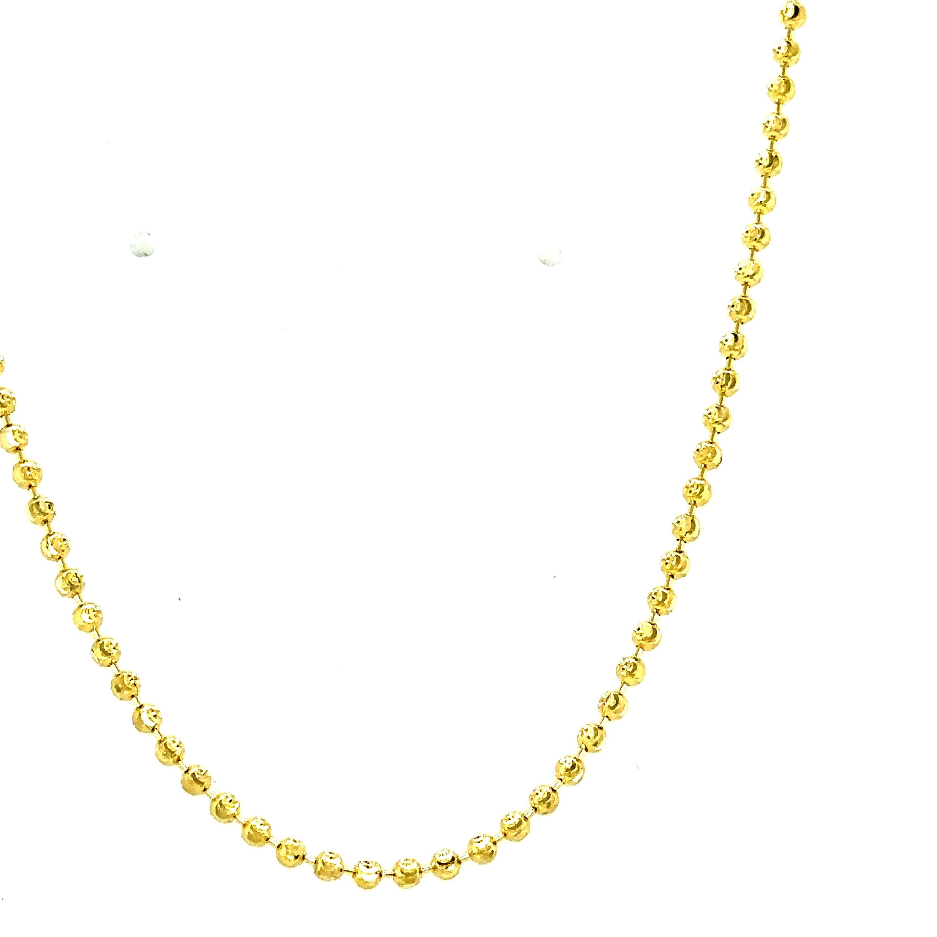 14k Solid Gold - 1.8mm Mooncut Chain