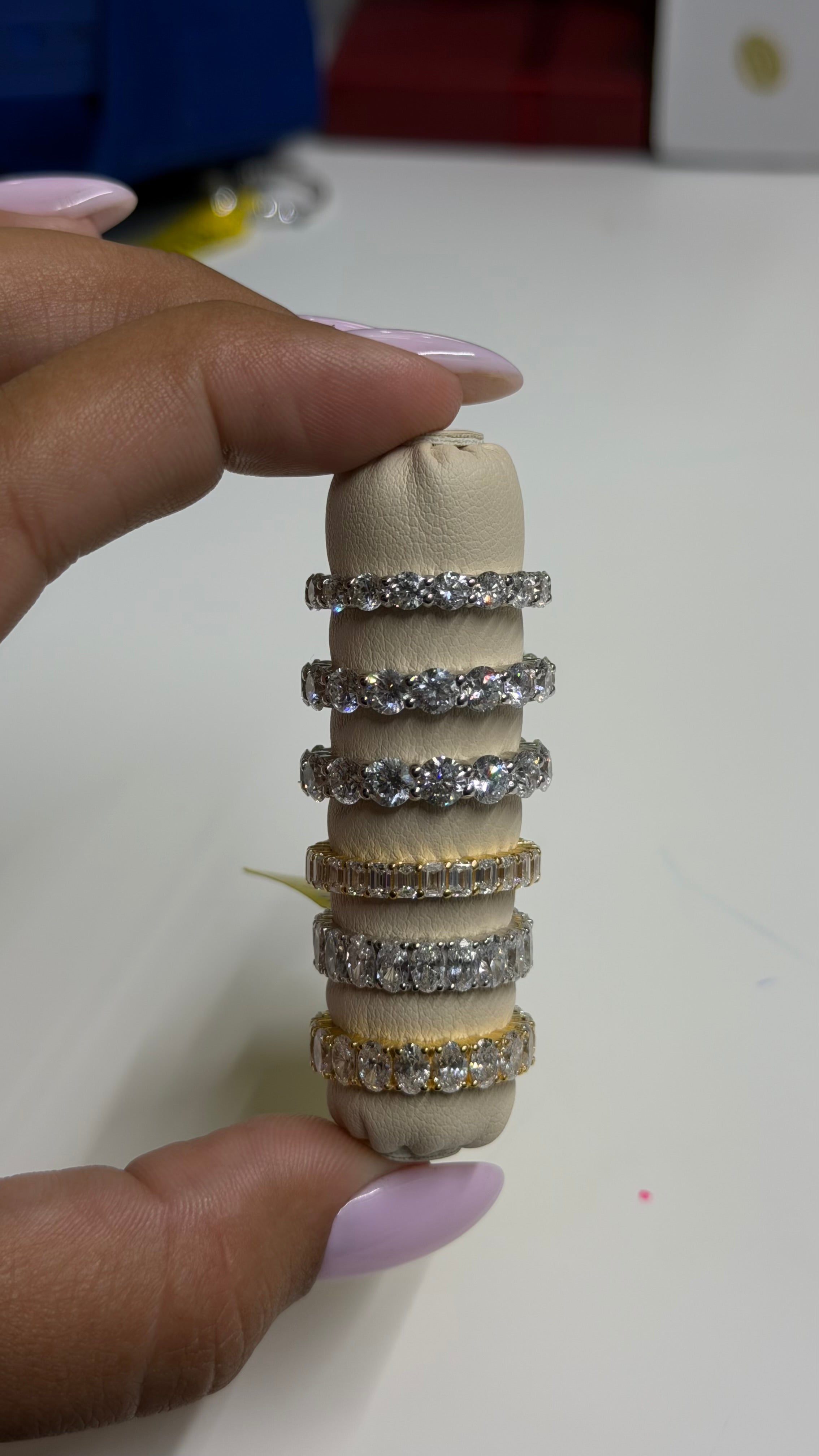 2.75ct Lab Diamond Emerald Cut Eternity Band