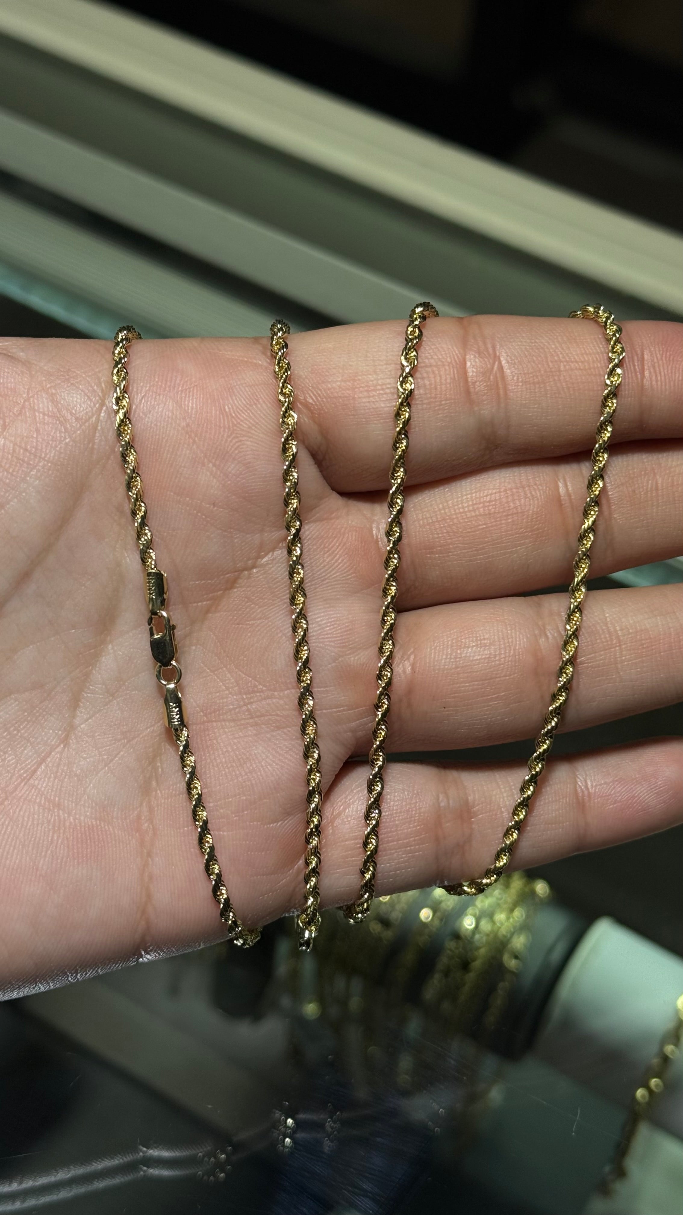 10k Gold - 2.5mm Rope Bracelet