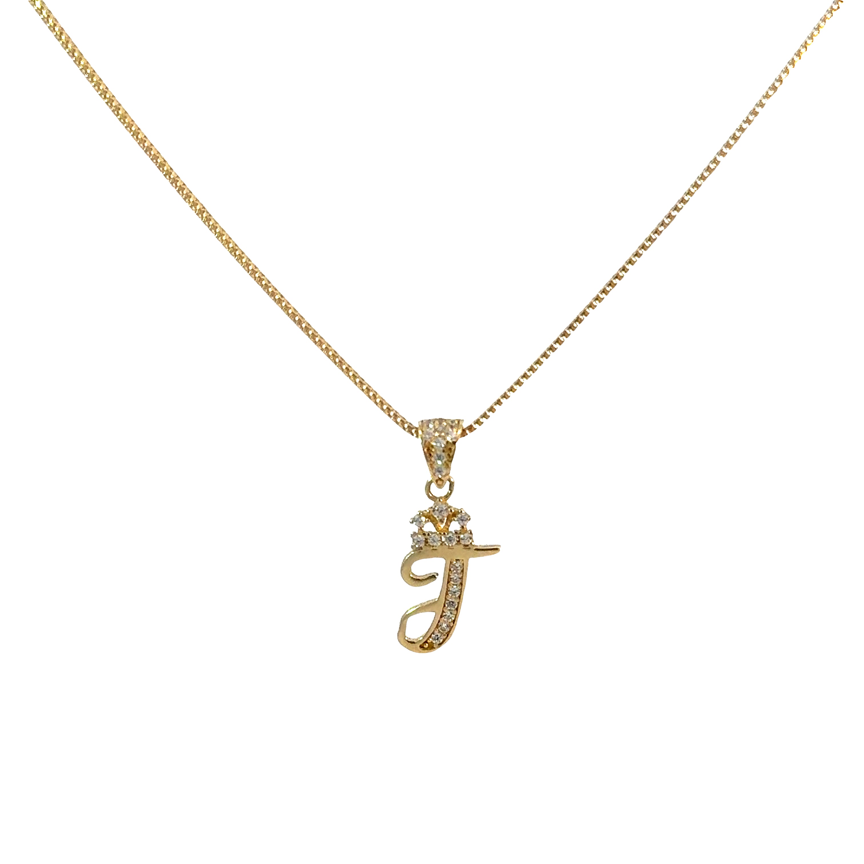 10k Gold Set - 1mm Solid Franco Chain + Initial