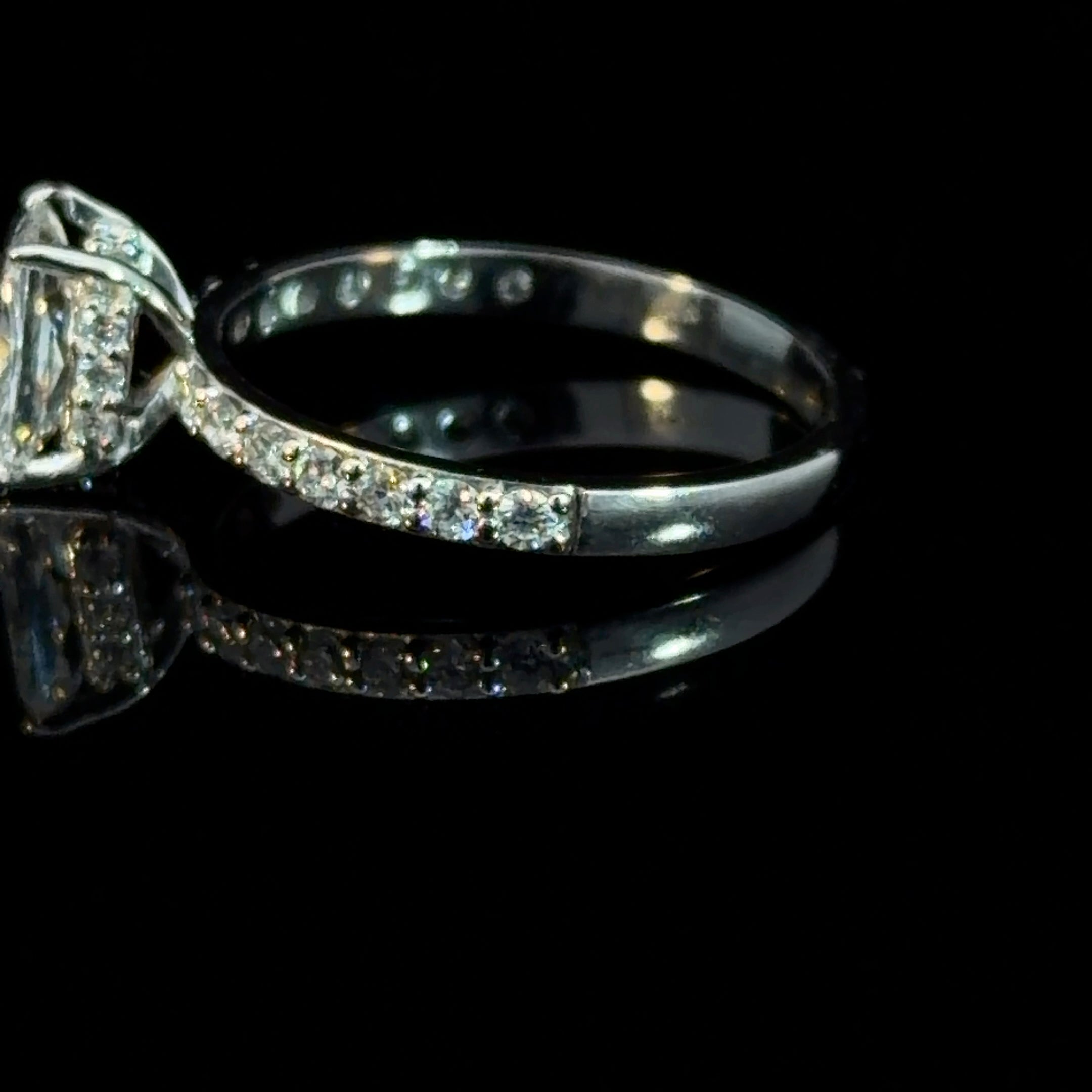 1.48 CT Radiant Cut Lab Grown Diamond Engagement Ring | D Color | 14K Gold