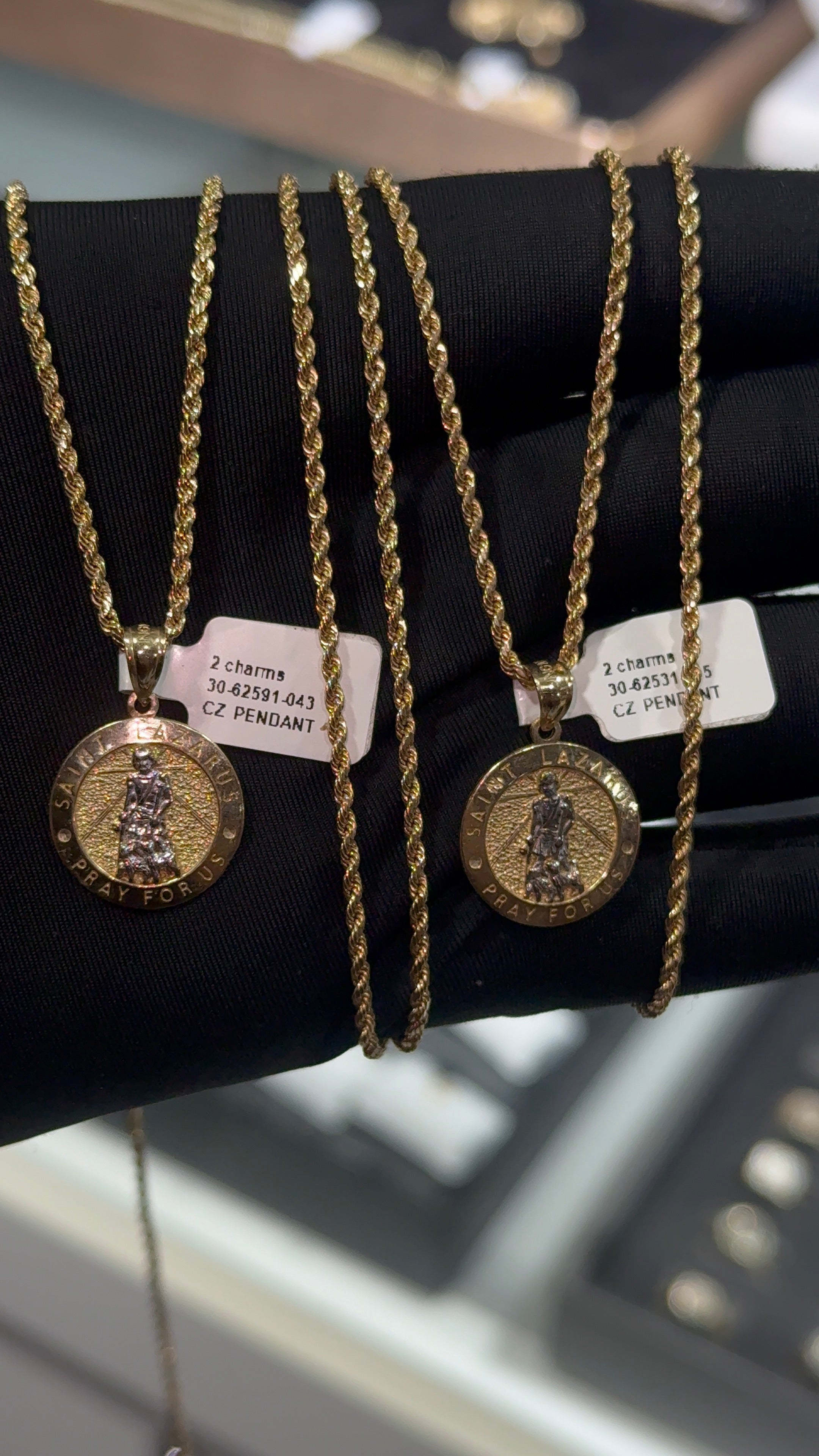 10k Gold Set - 2mm Rope Chain + Pendant