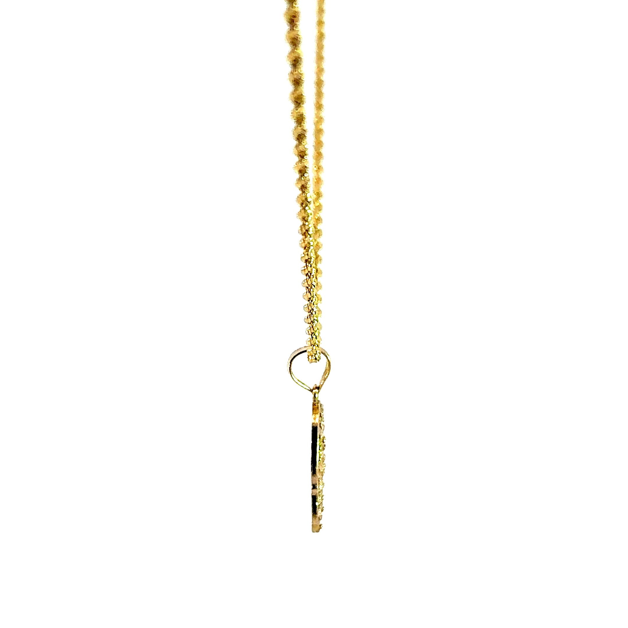 10k Gold Set - 2mm Rope Chain + Pendant