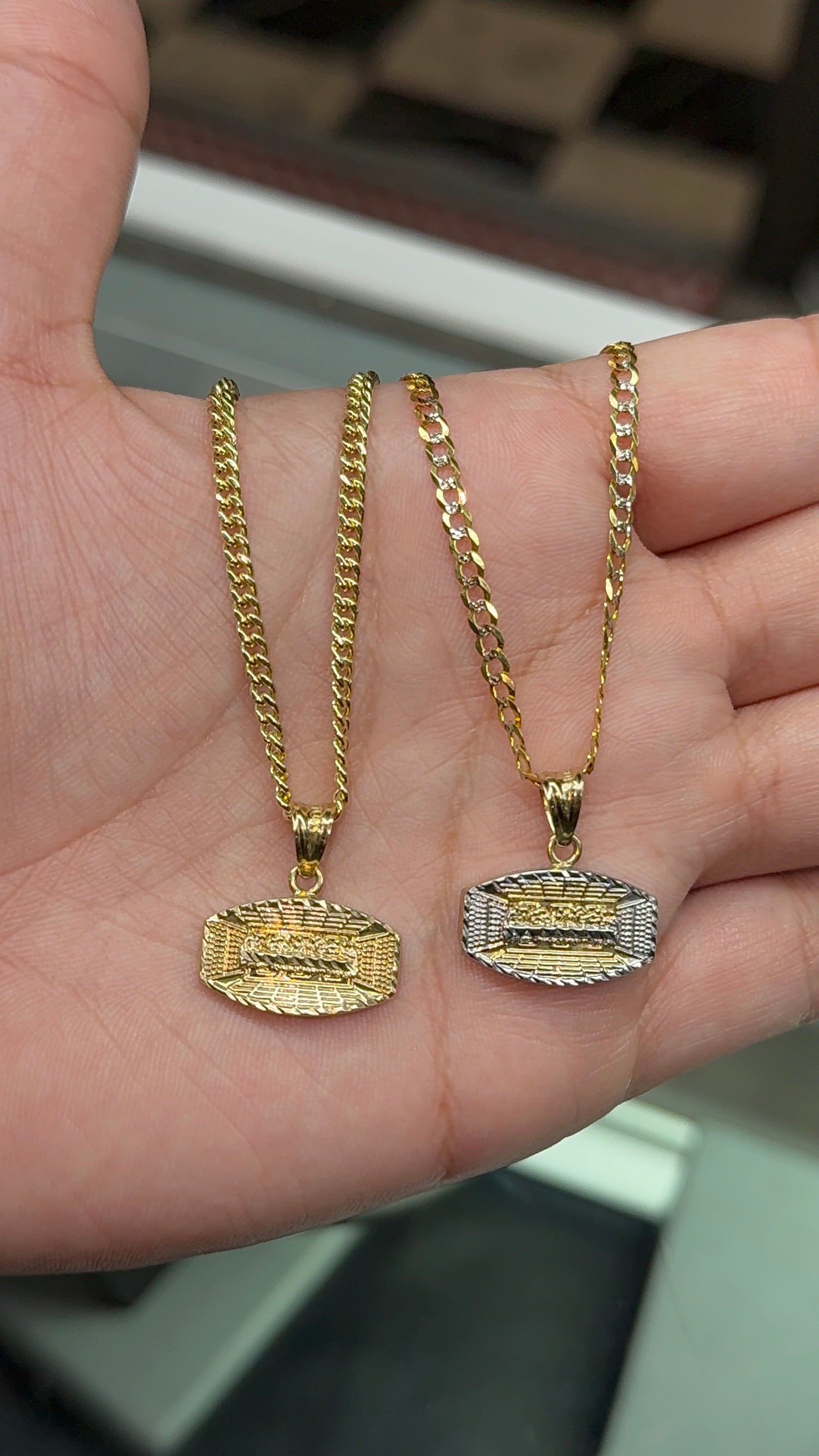 10k Gold Set - 3mm Solid Flat Cuban Chain + Pendant
