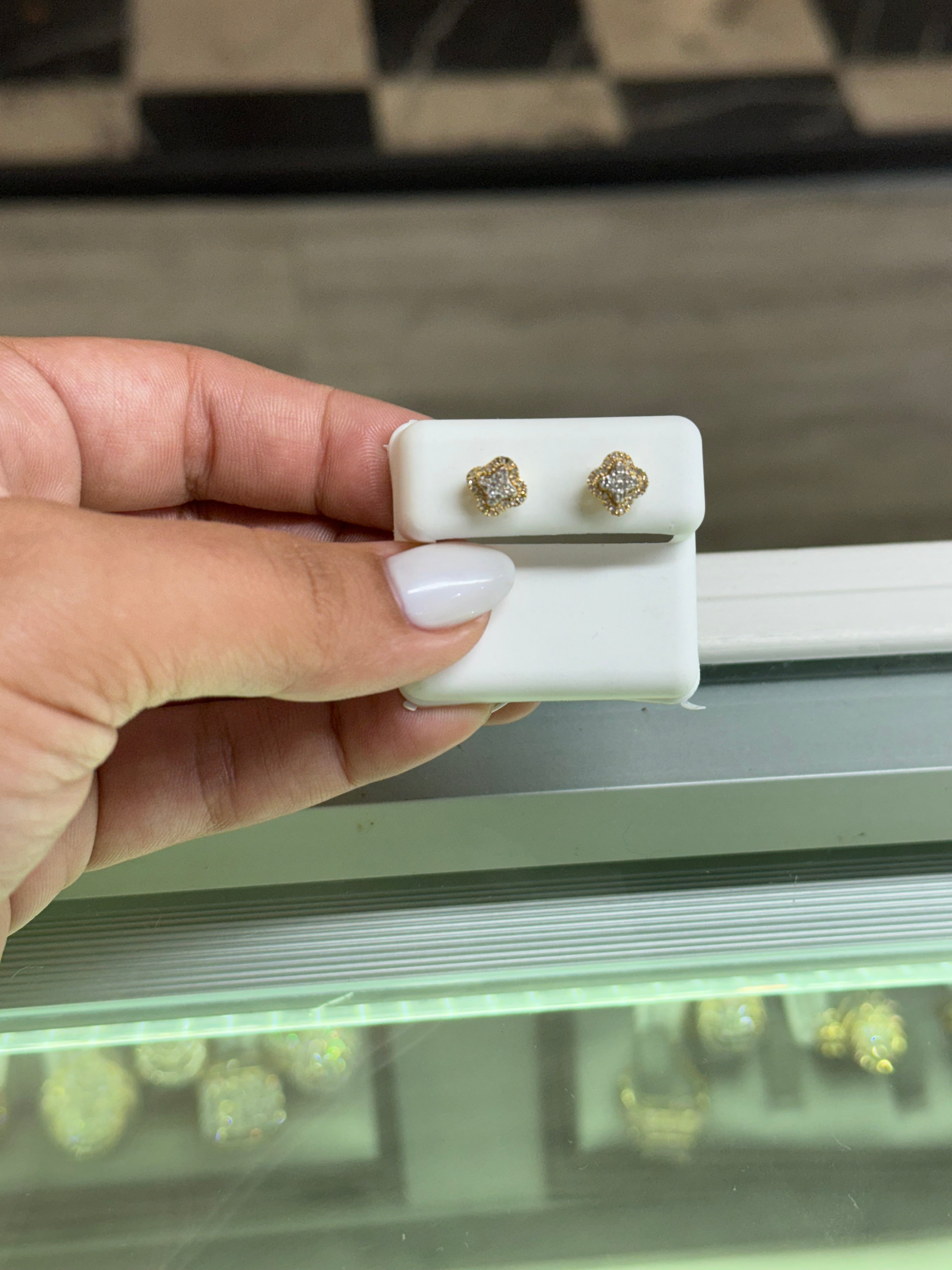 14k Gold- Diamond Studs