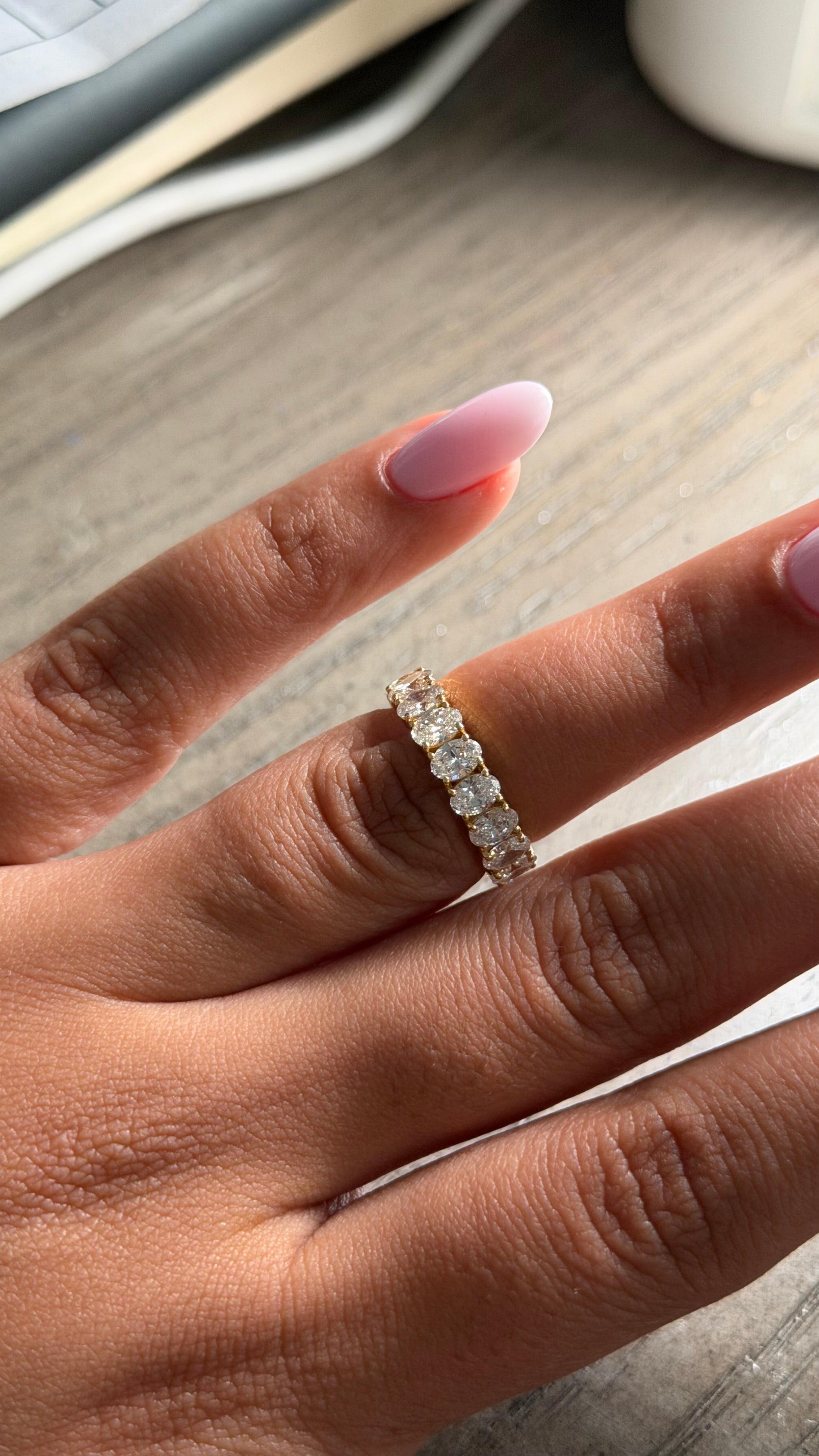 3.80ct Lab Diamond Oval Cut Eternity Band