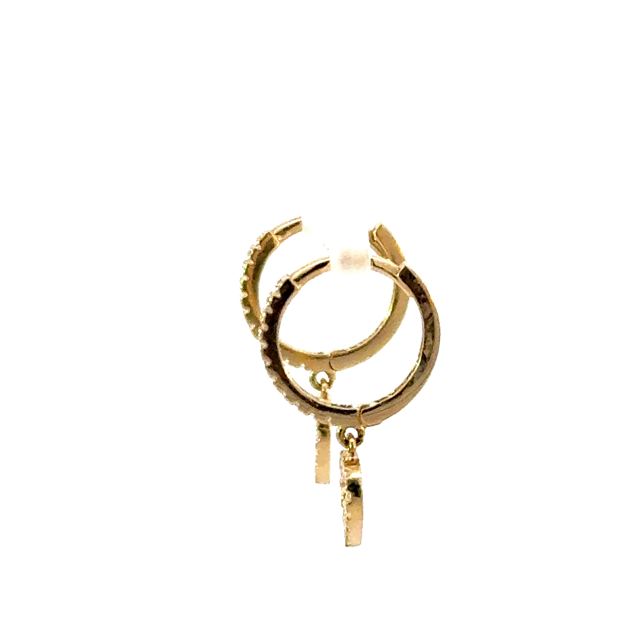 10k Gold - Heart Hoop Earrings