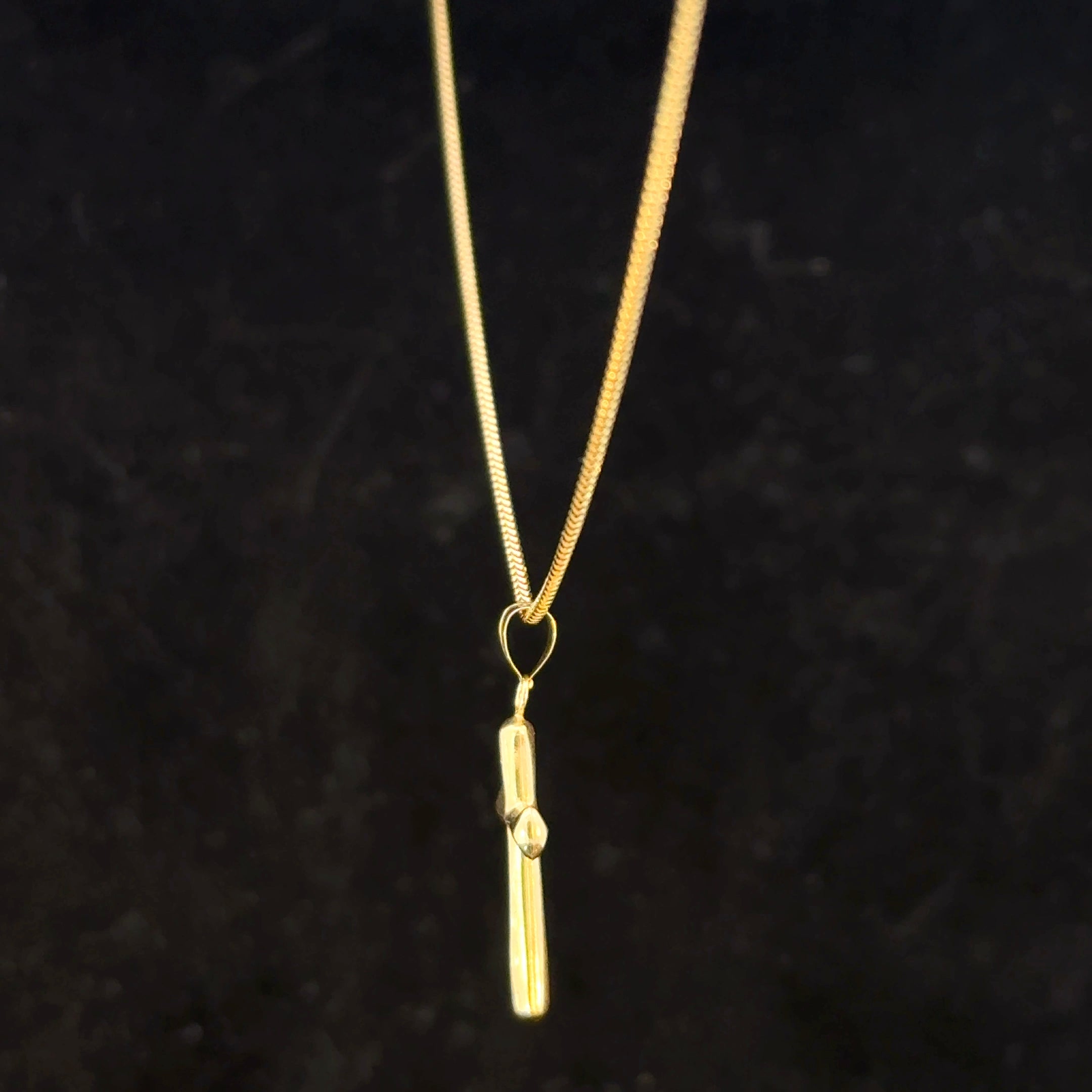 14k Gold Set - 1mm Solid Franco Chain + Pendant