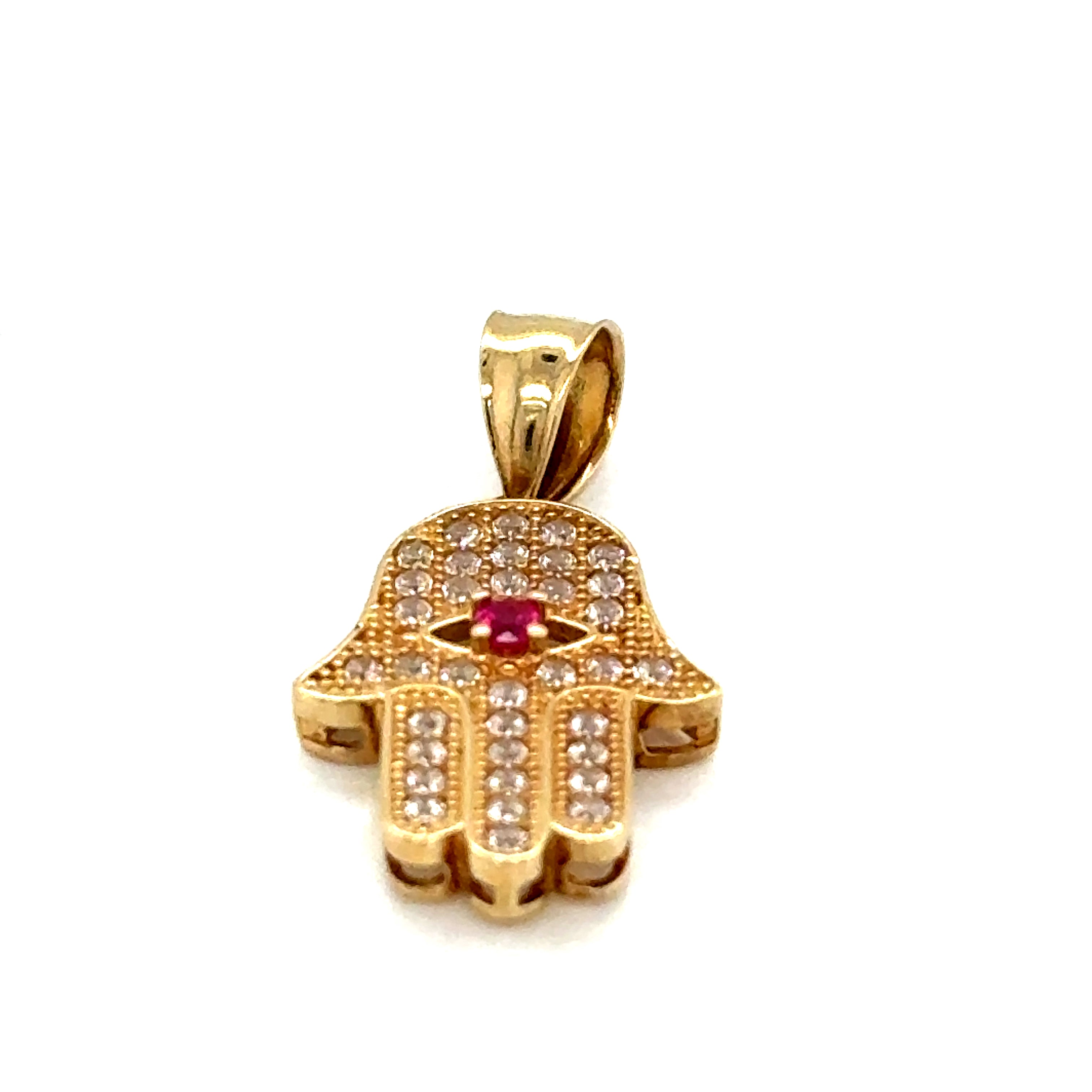 10k Gold - Small Hamsa Pendant