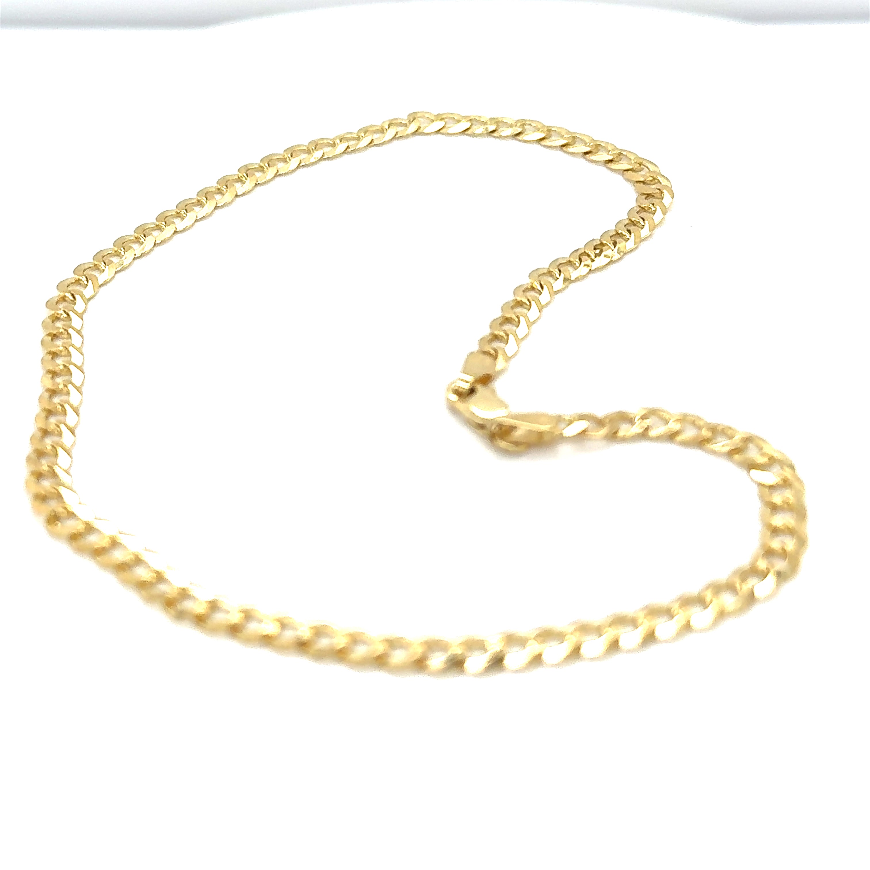 10k Gold - 3.3mm Curb Link Anklet