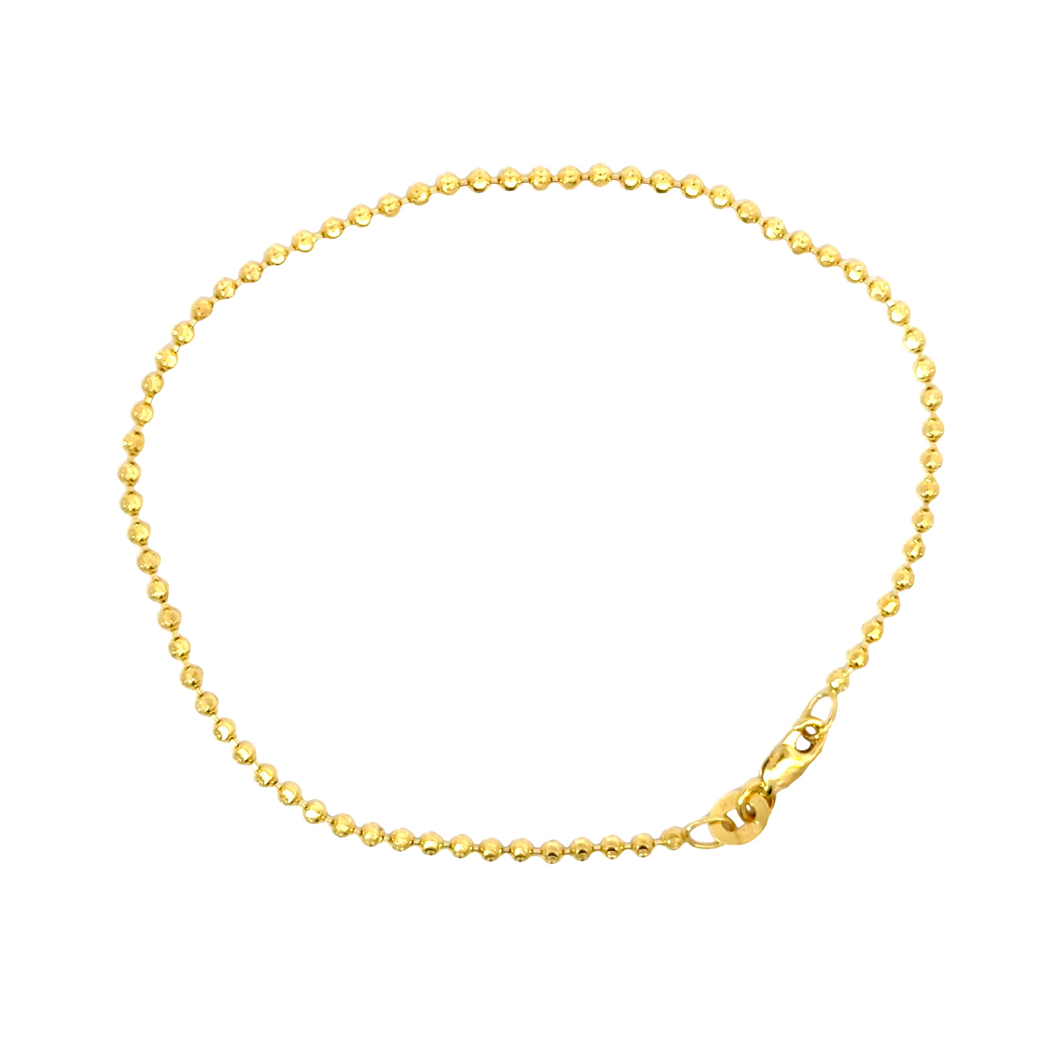 14k Solid Gold - 1.8mm Mooncut Bracelet