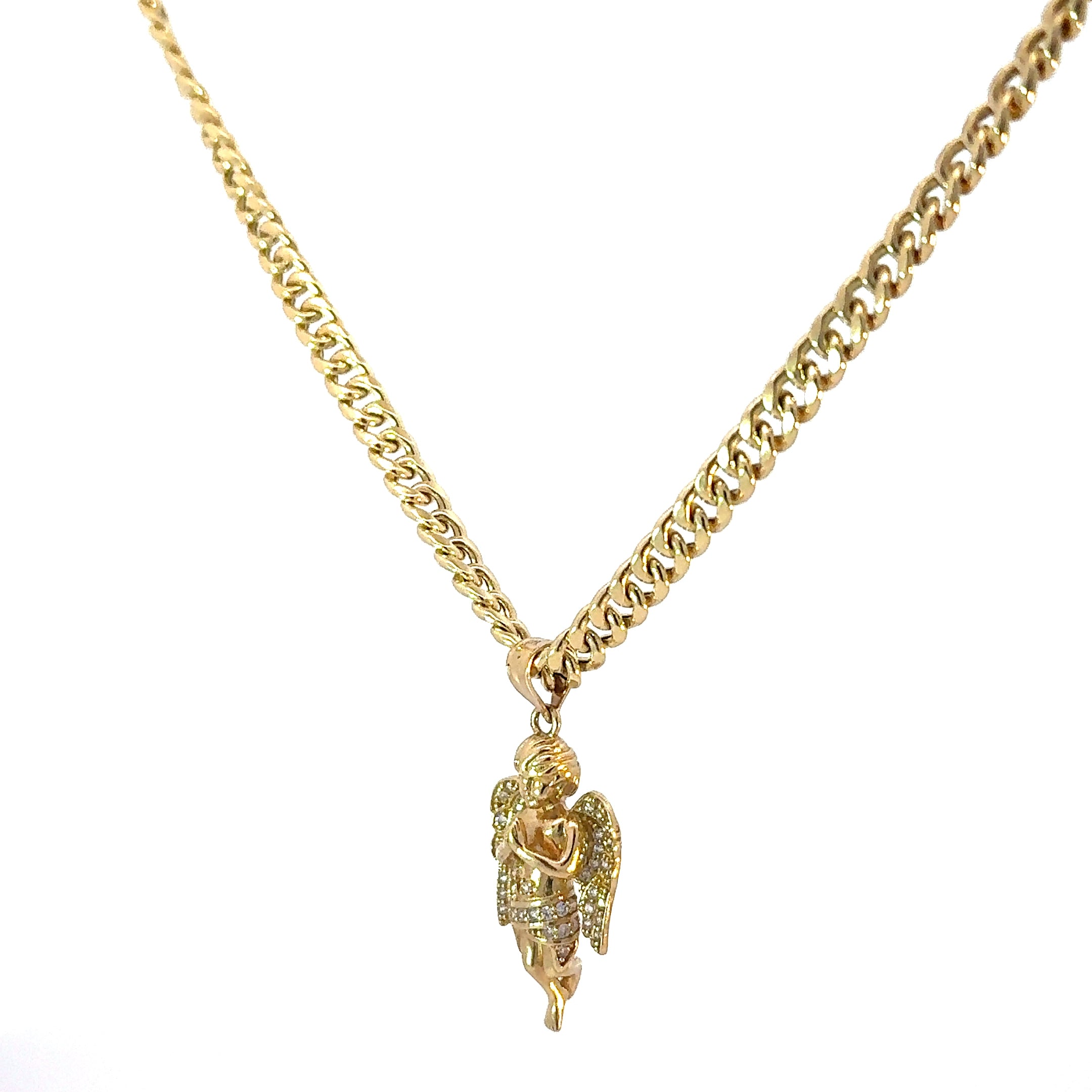 Gold Set - 4.5mm Cuban Chain + 14k Pendant