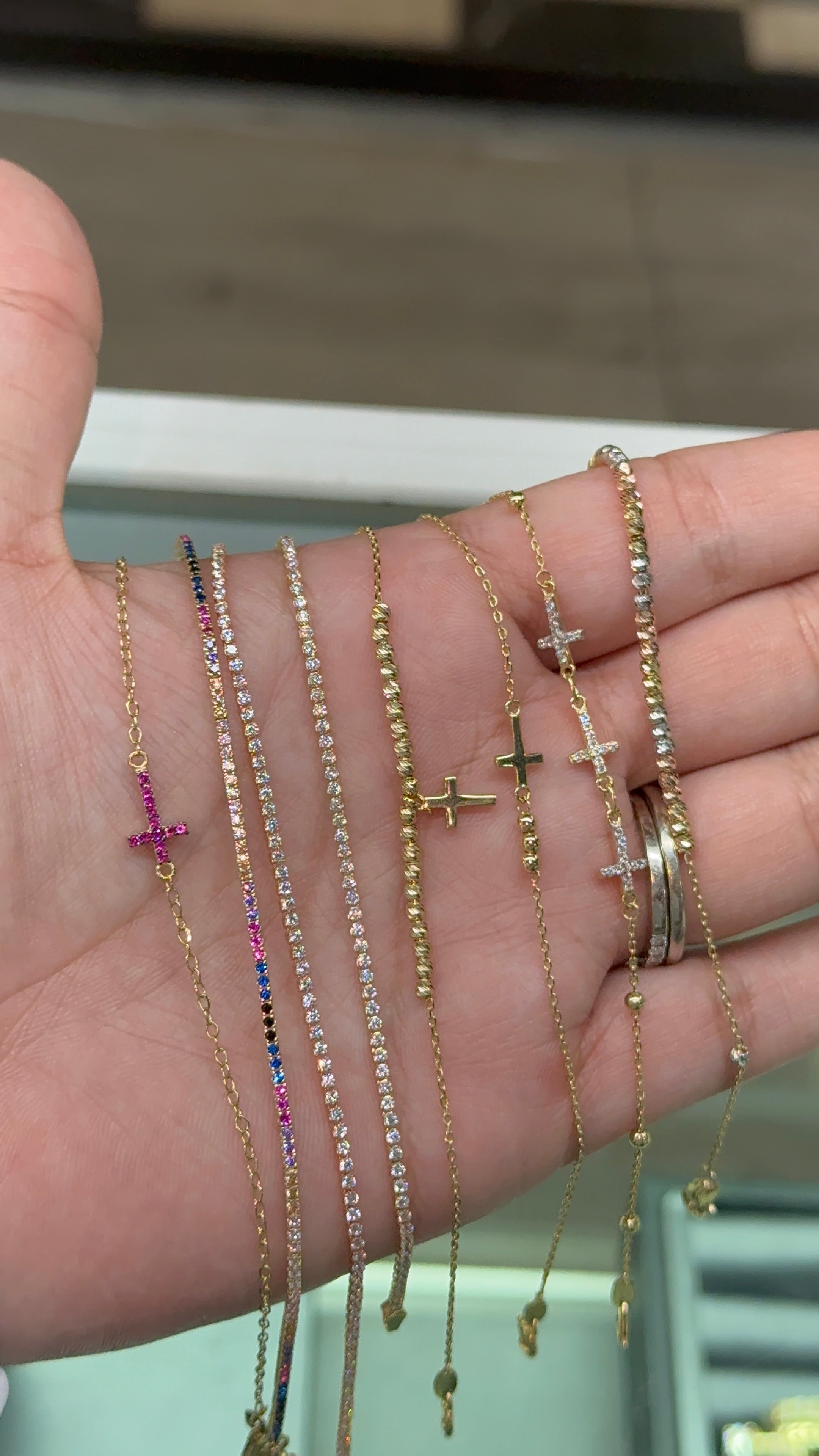 14k Gold - Multicolor Tennis Bracelet