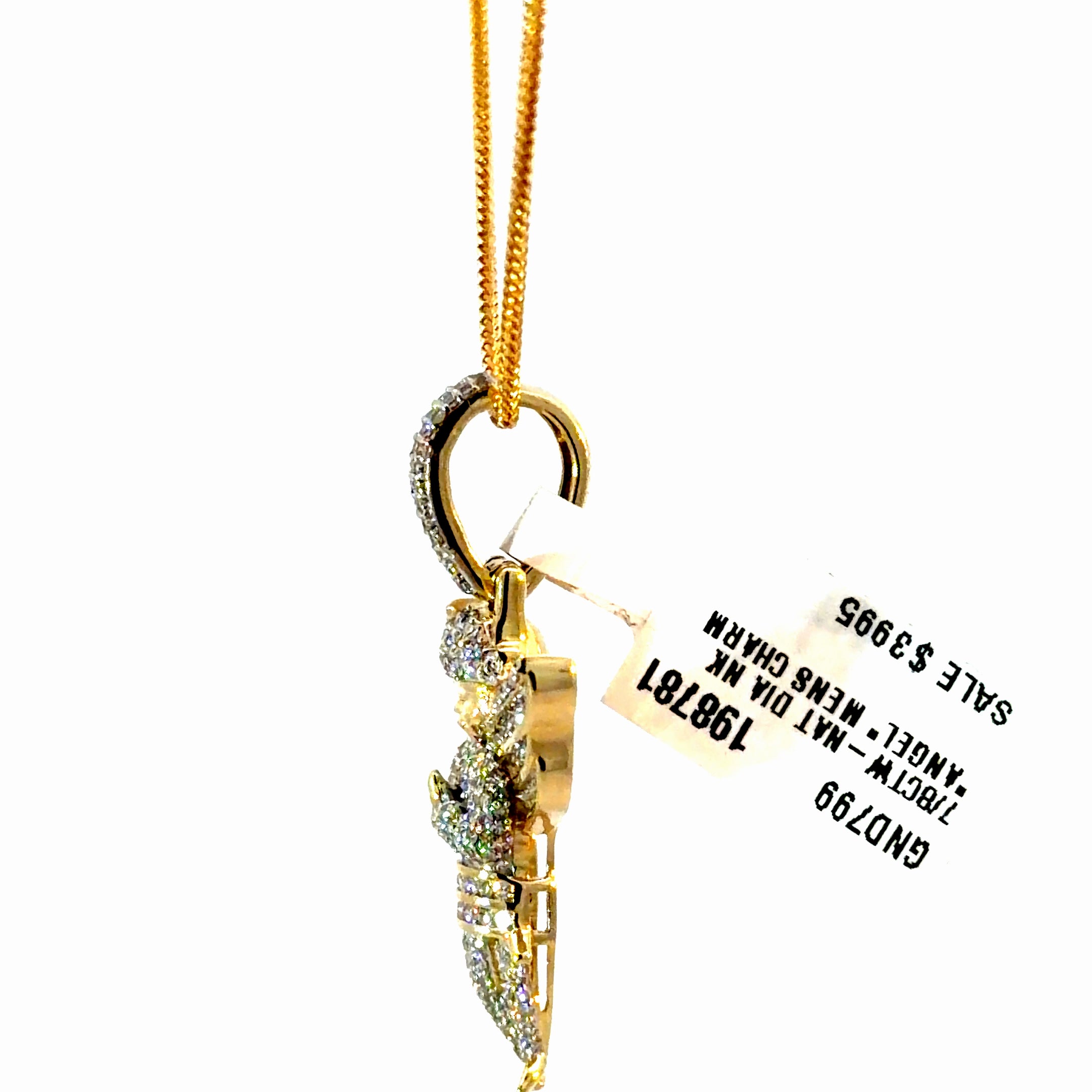 10k Gold & Diamonds - Angel Pendant ONLY