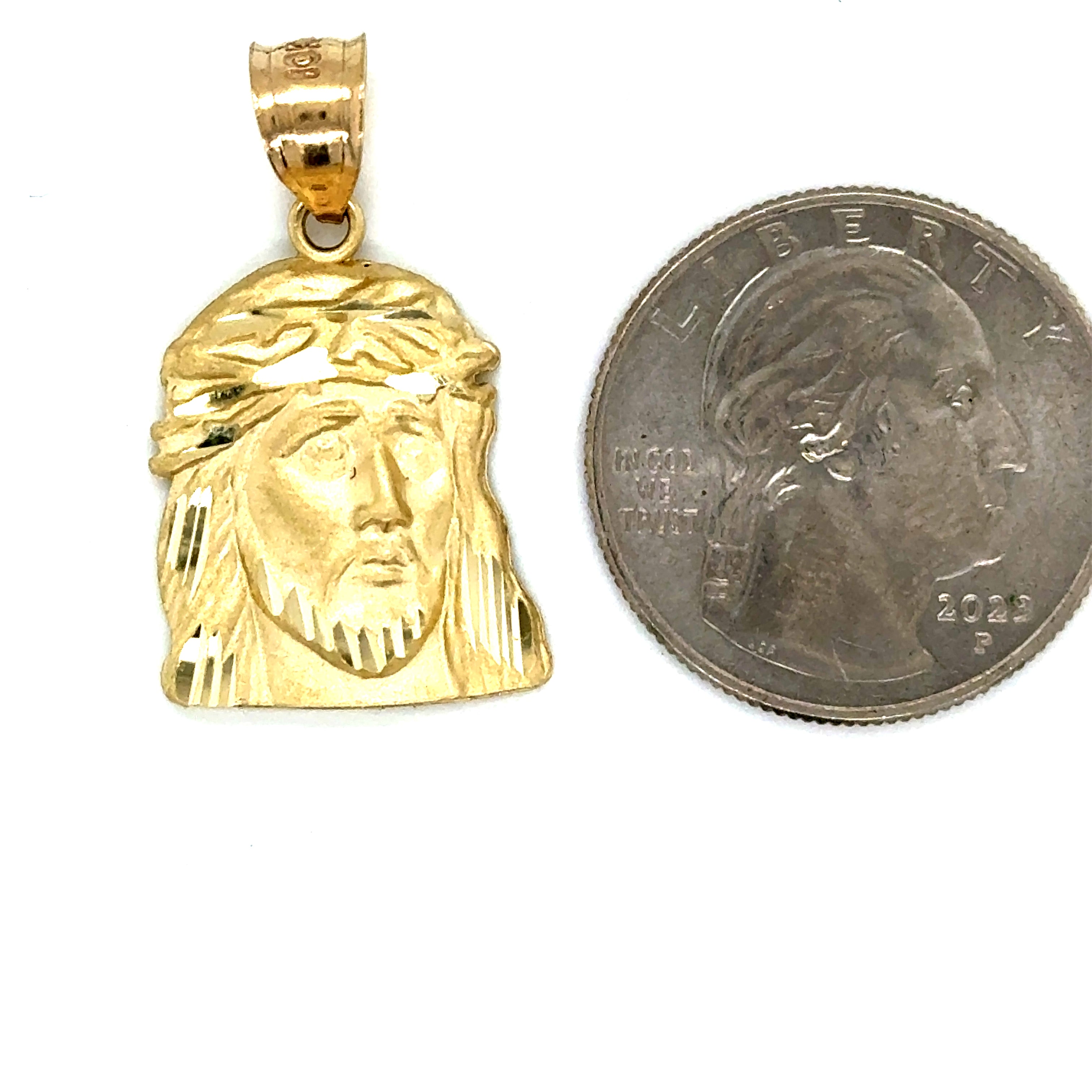 10k Gold - Jesus Pendant