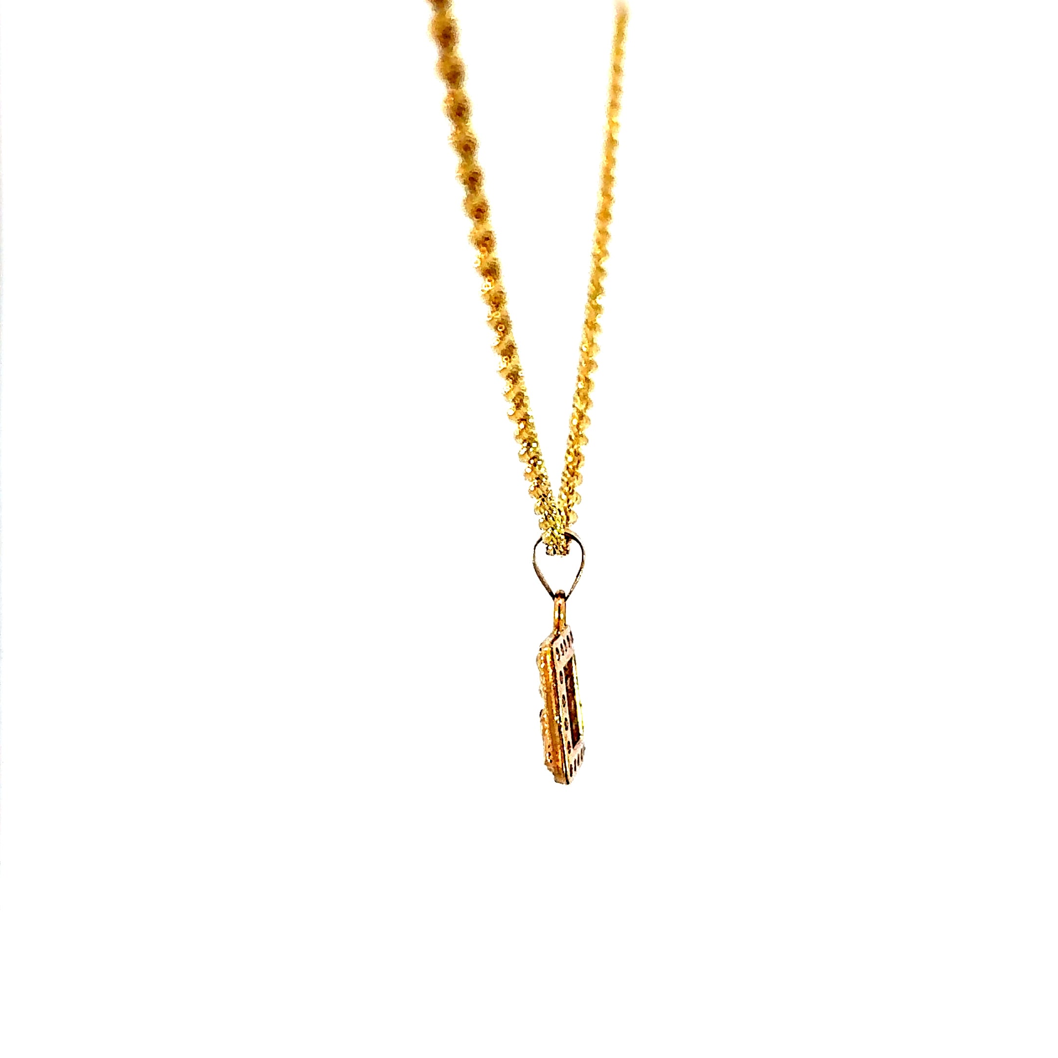 10k Gold Set - 2mm Rope Chain + Pendant