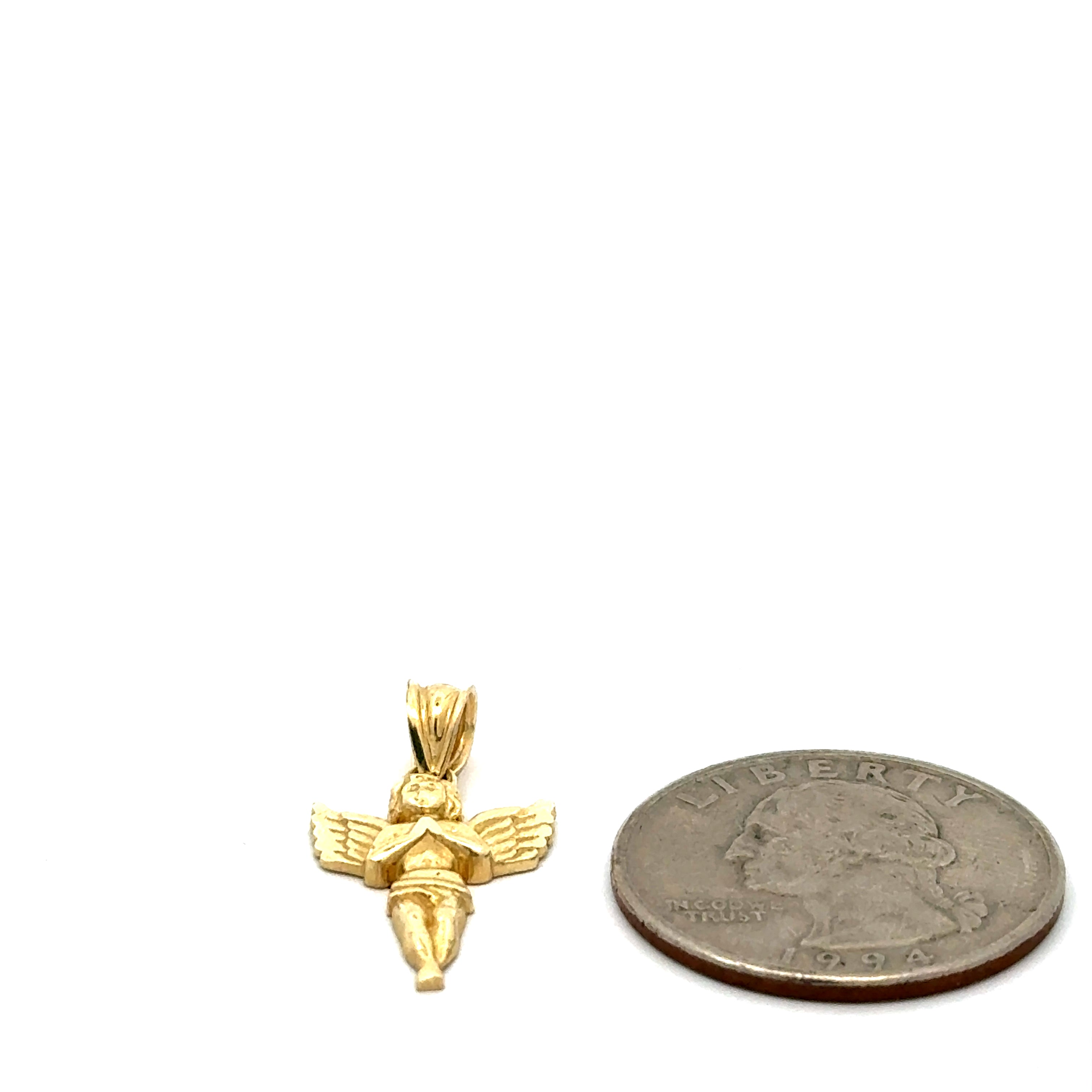 10k Gold - Angel Pendant